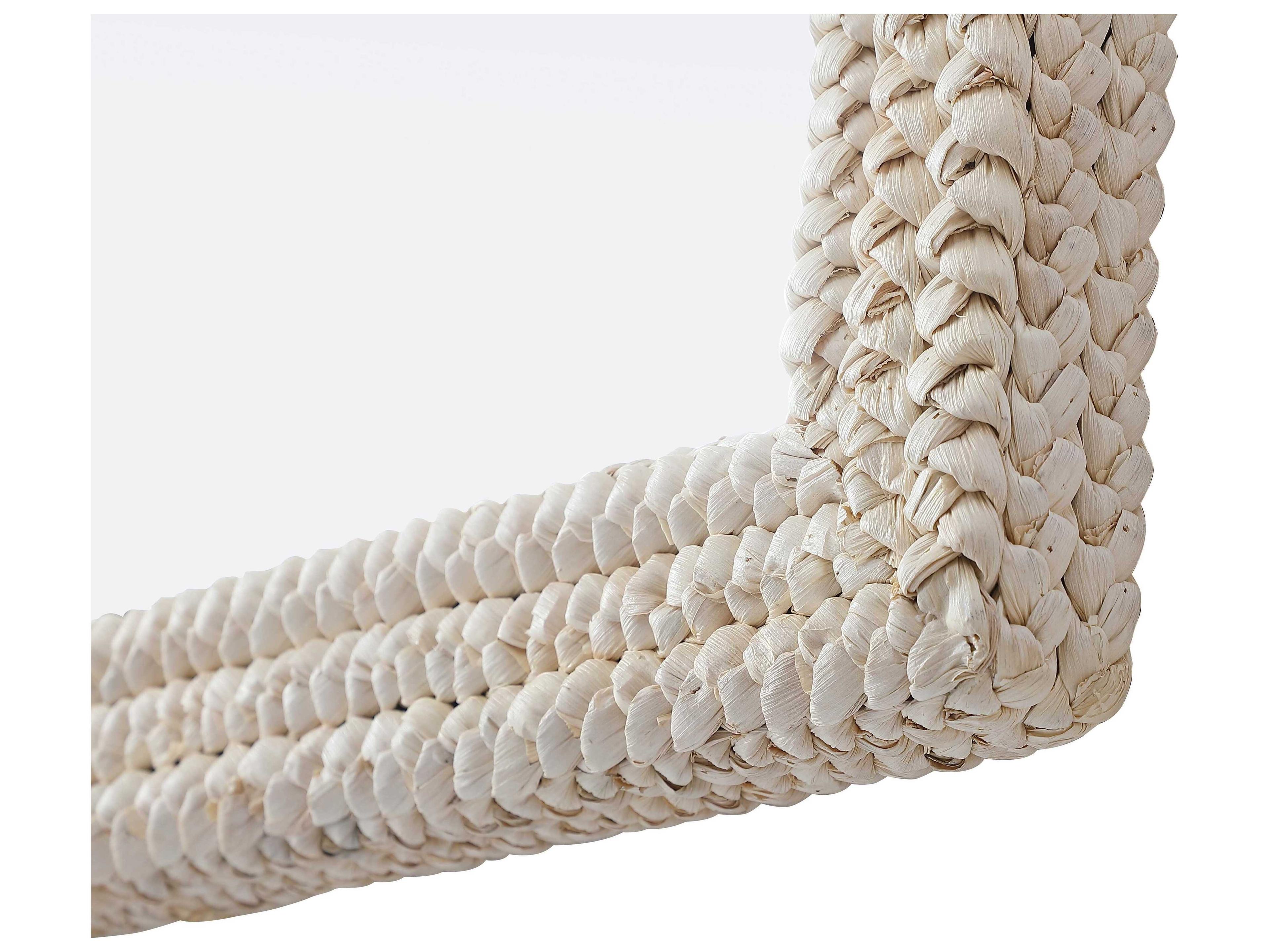 Elegant Lighting Marlowe Linen White Square Wall Mirror