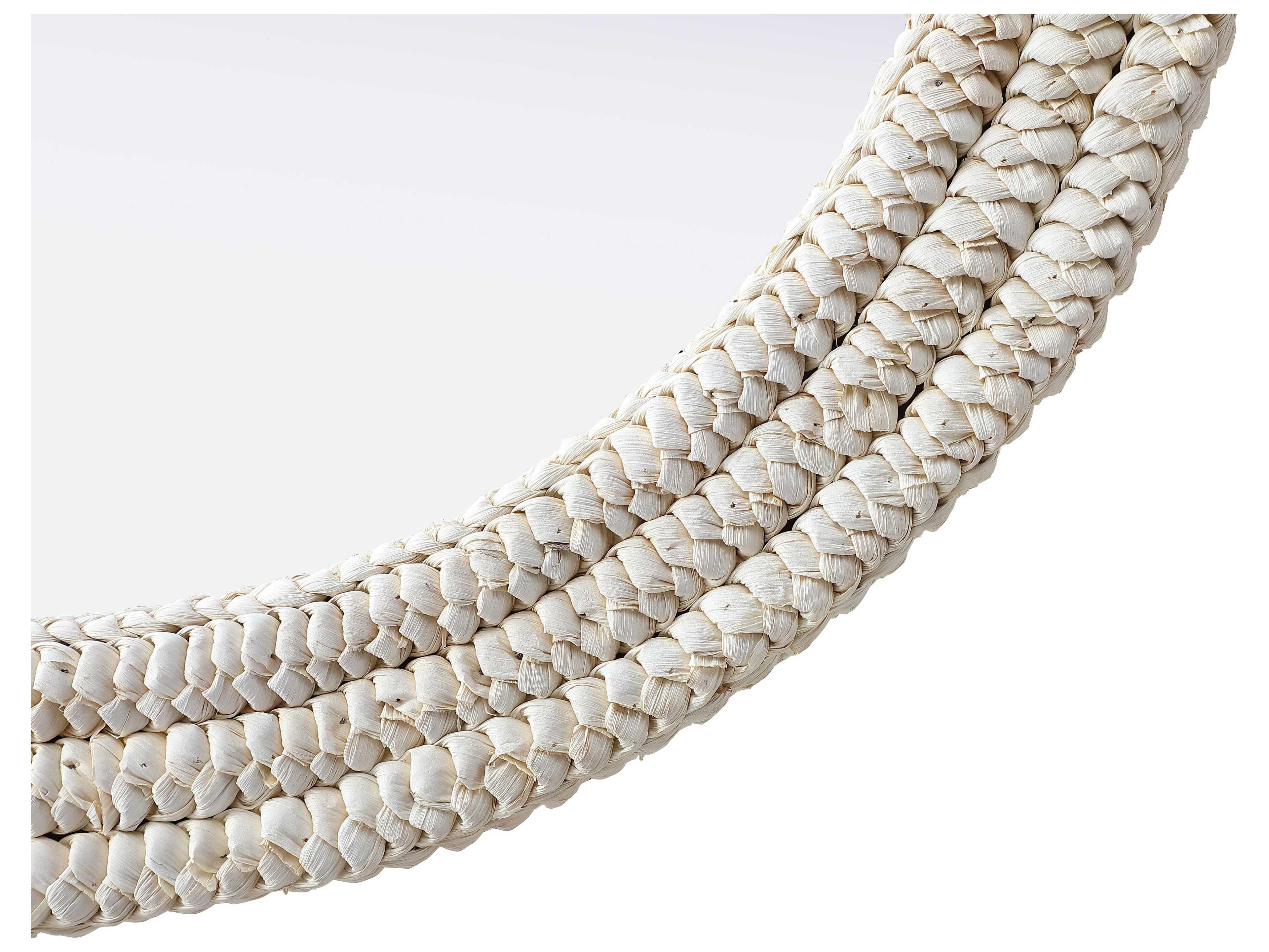 Elegant Lighting Marlowe Linen White Round Wall Mirror