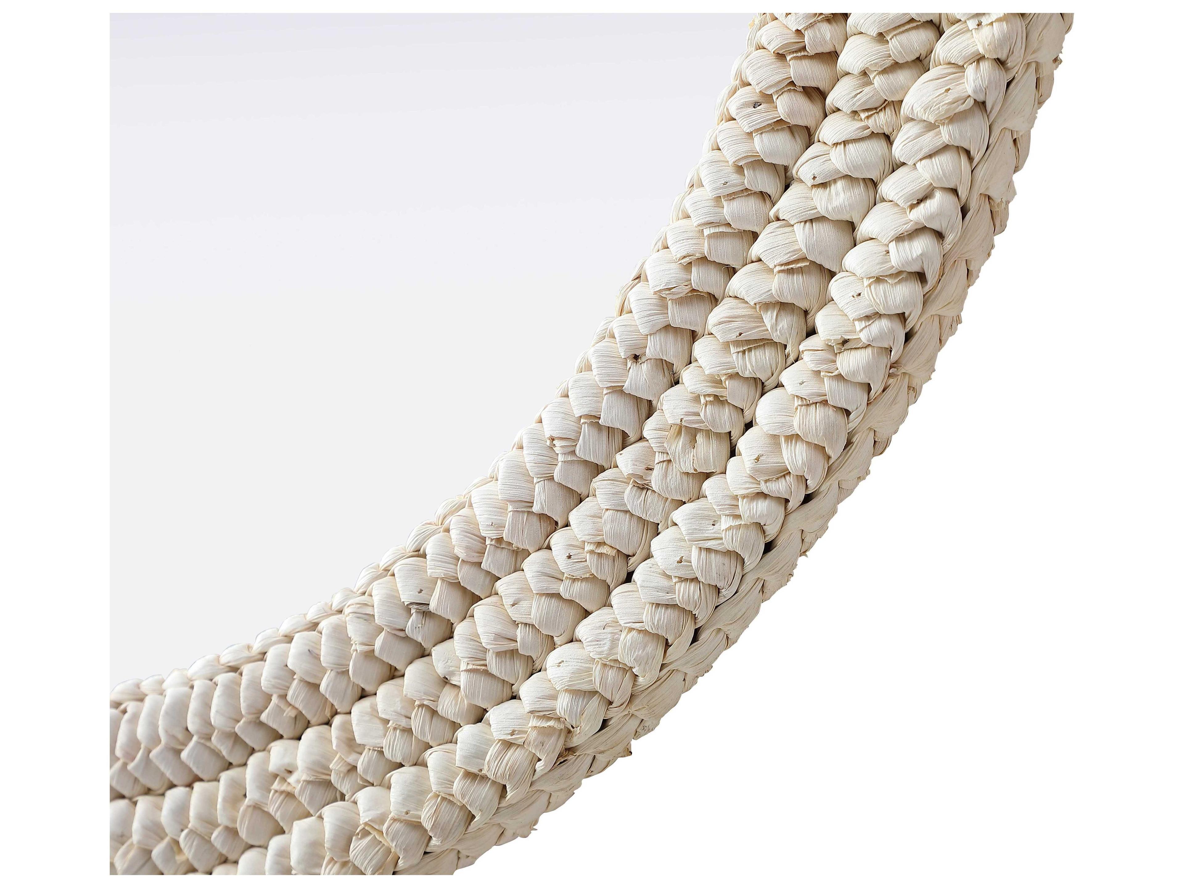 Elegant Lighting Marlowe Linen White Round Wall Mirror