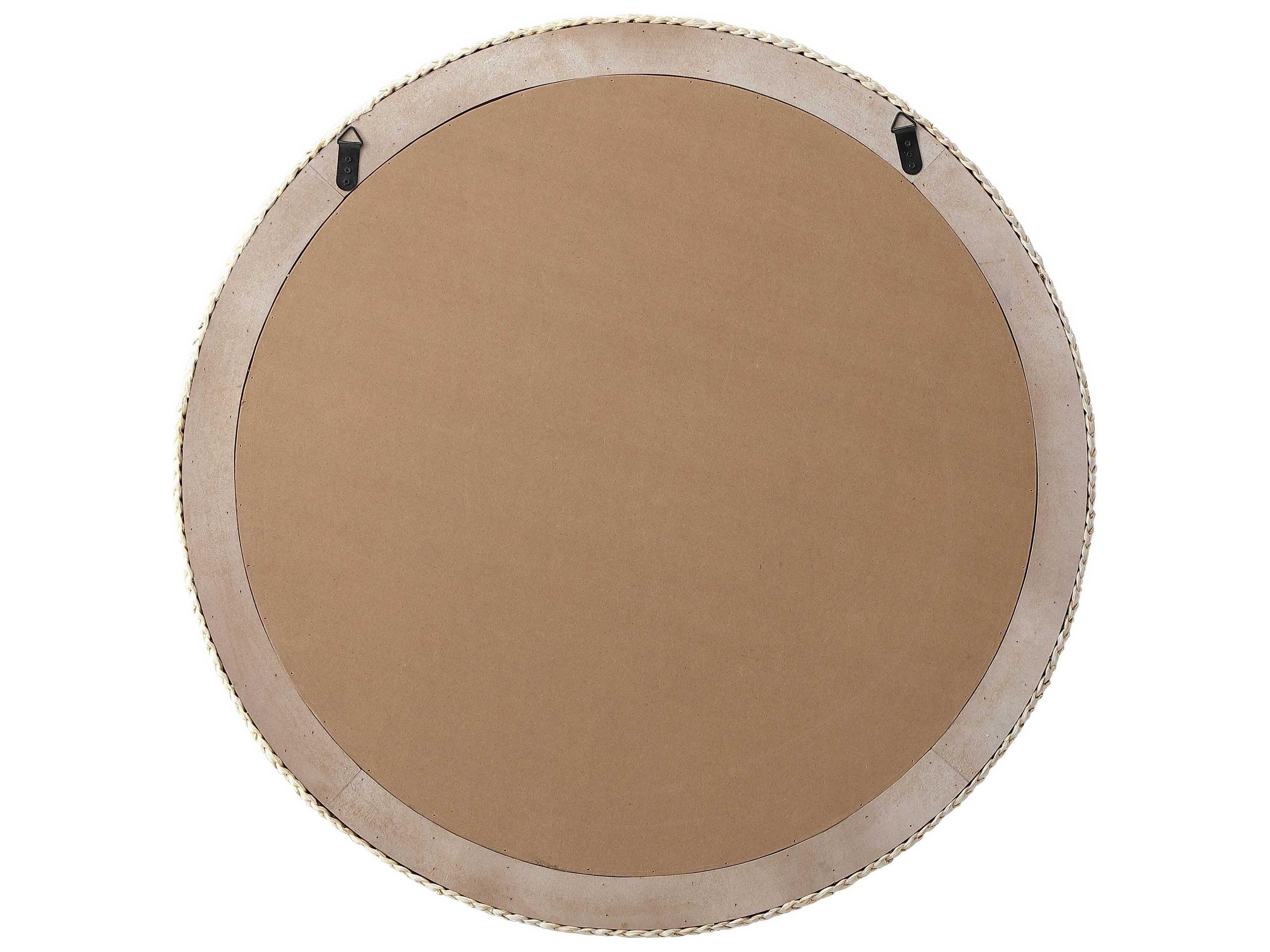 Elegant Lighting Marlowe Linen White Round Wall Mirror