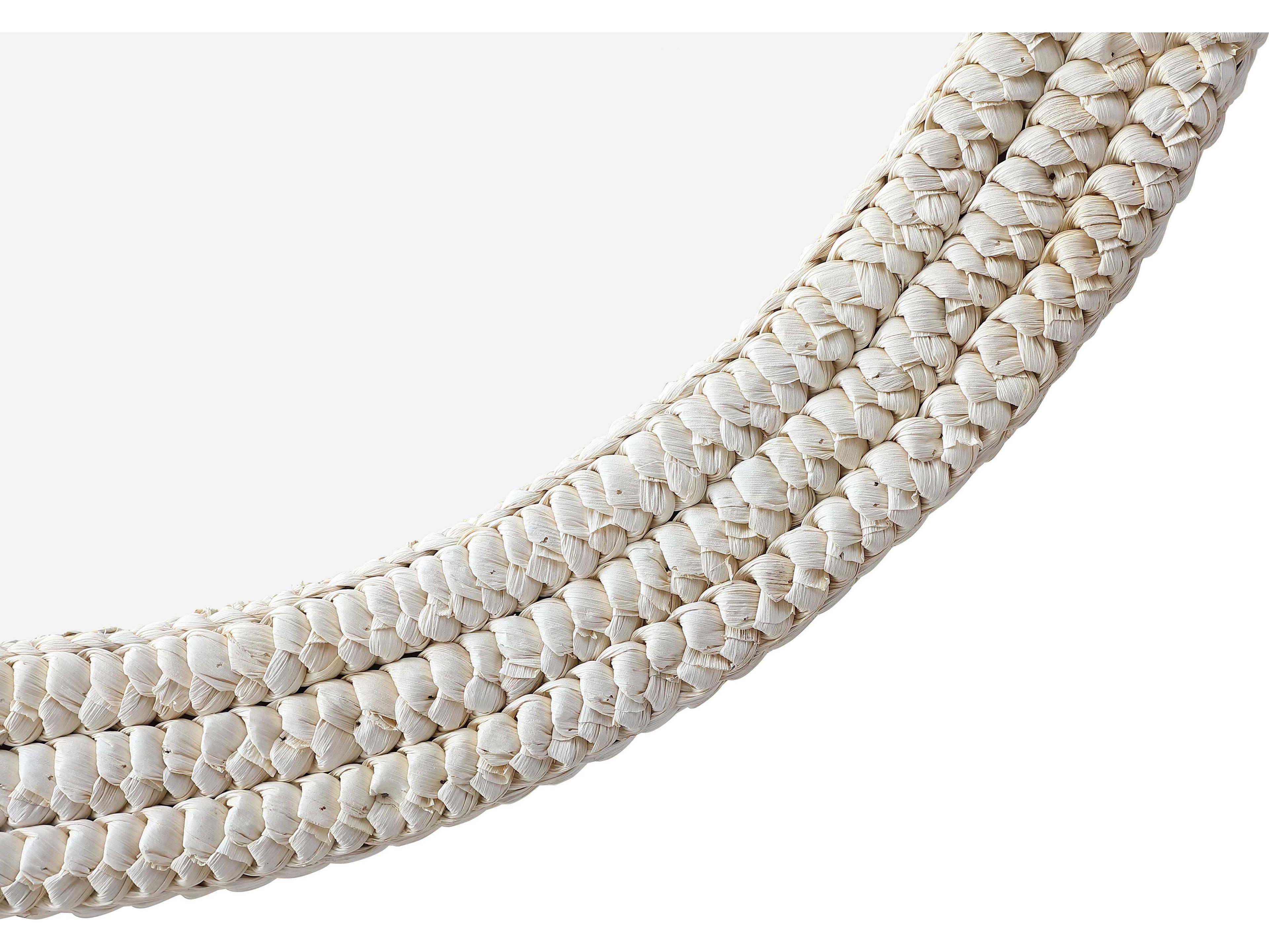 Elegant Lighting Marlowe Linen White Round Wall Mirror