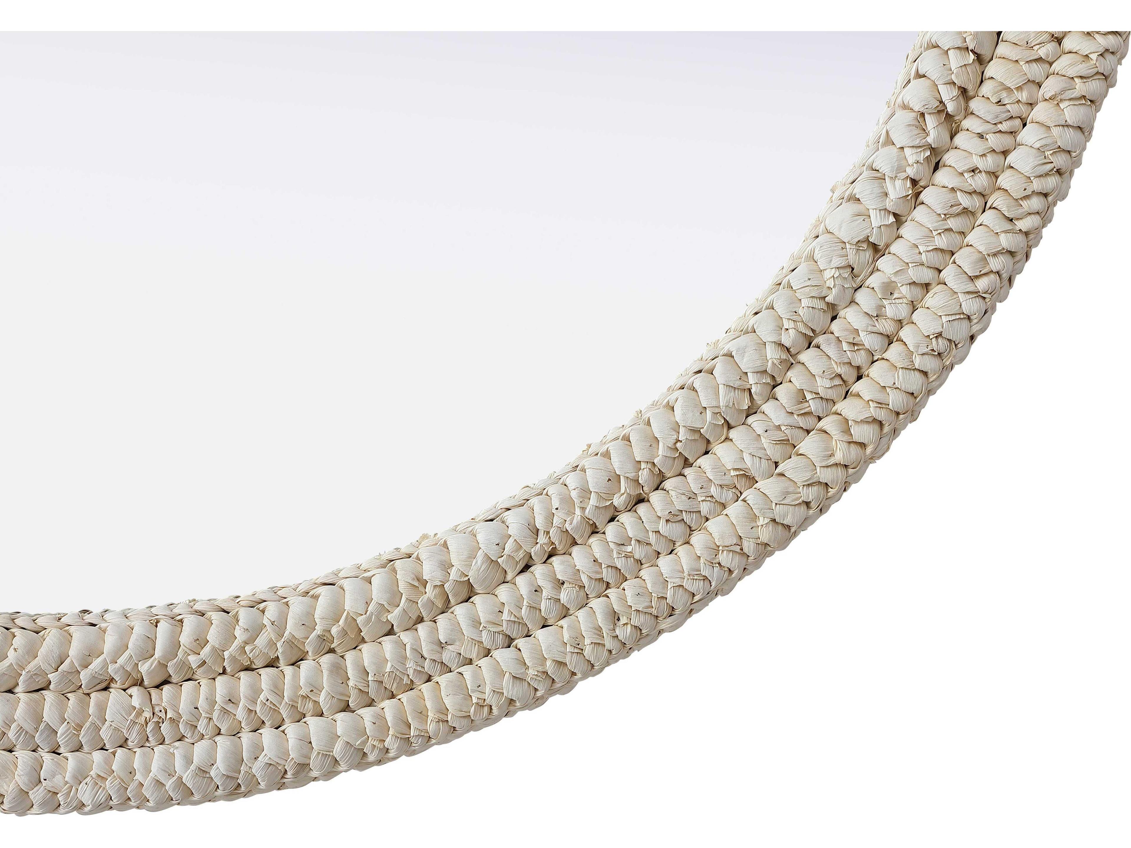 Elegant Lighting Marlowe Linen White Round Wall Mirror