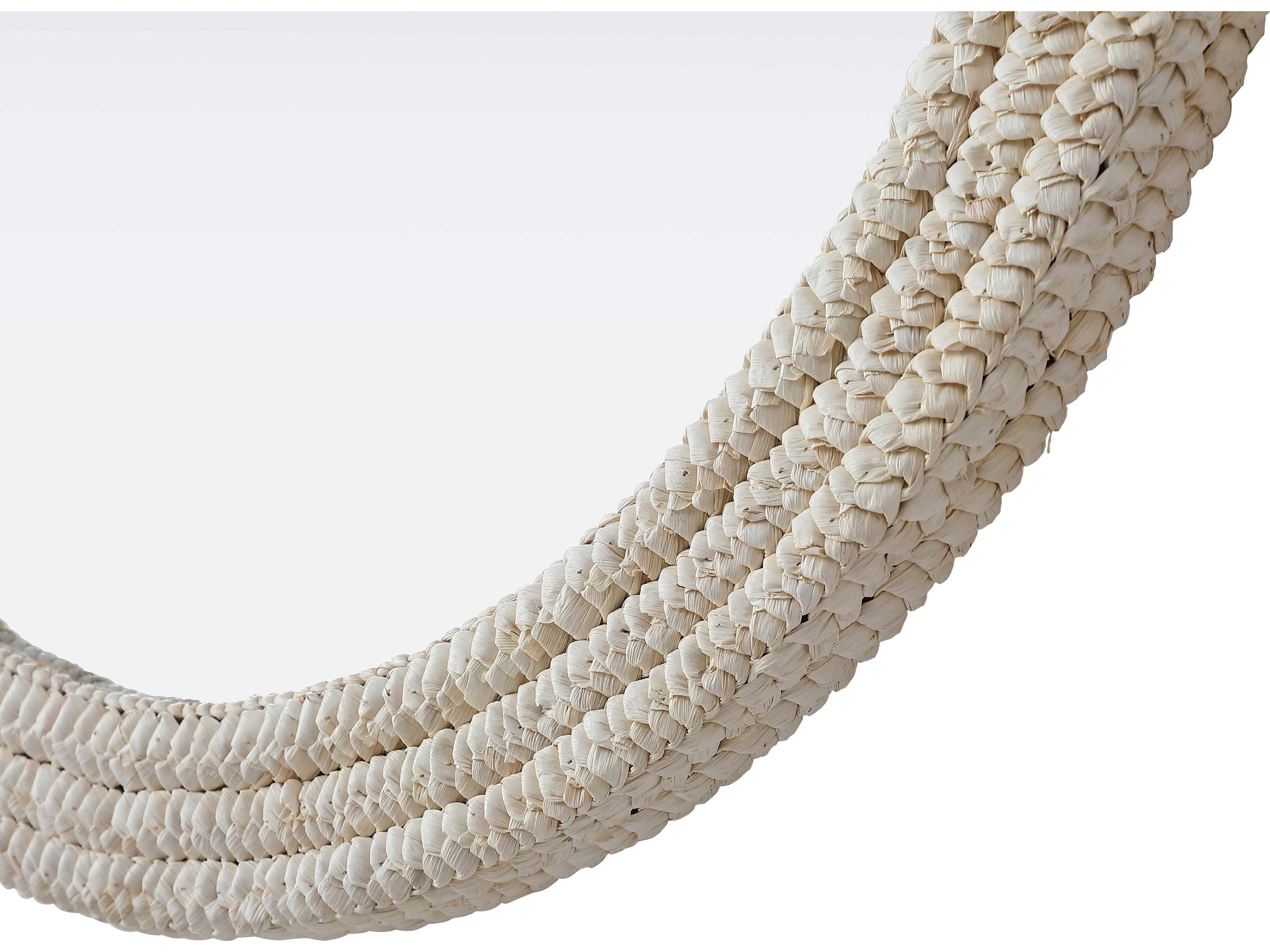 Elegant Lighting Marlowe Linen White Round Wall Mirror