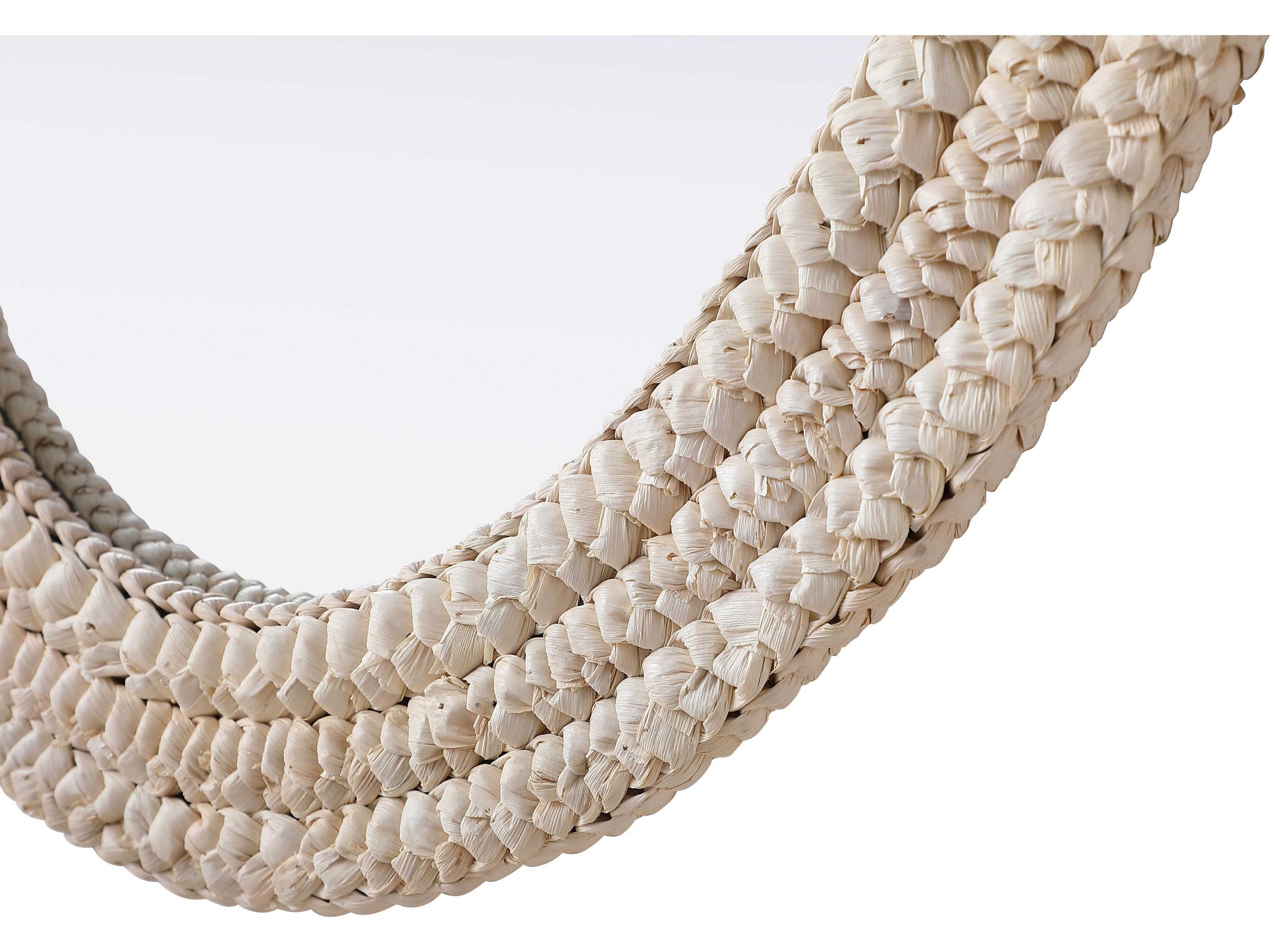 Elegant Lighting Marlowe Linen White Oval Wall Mirror