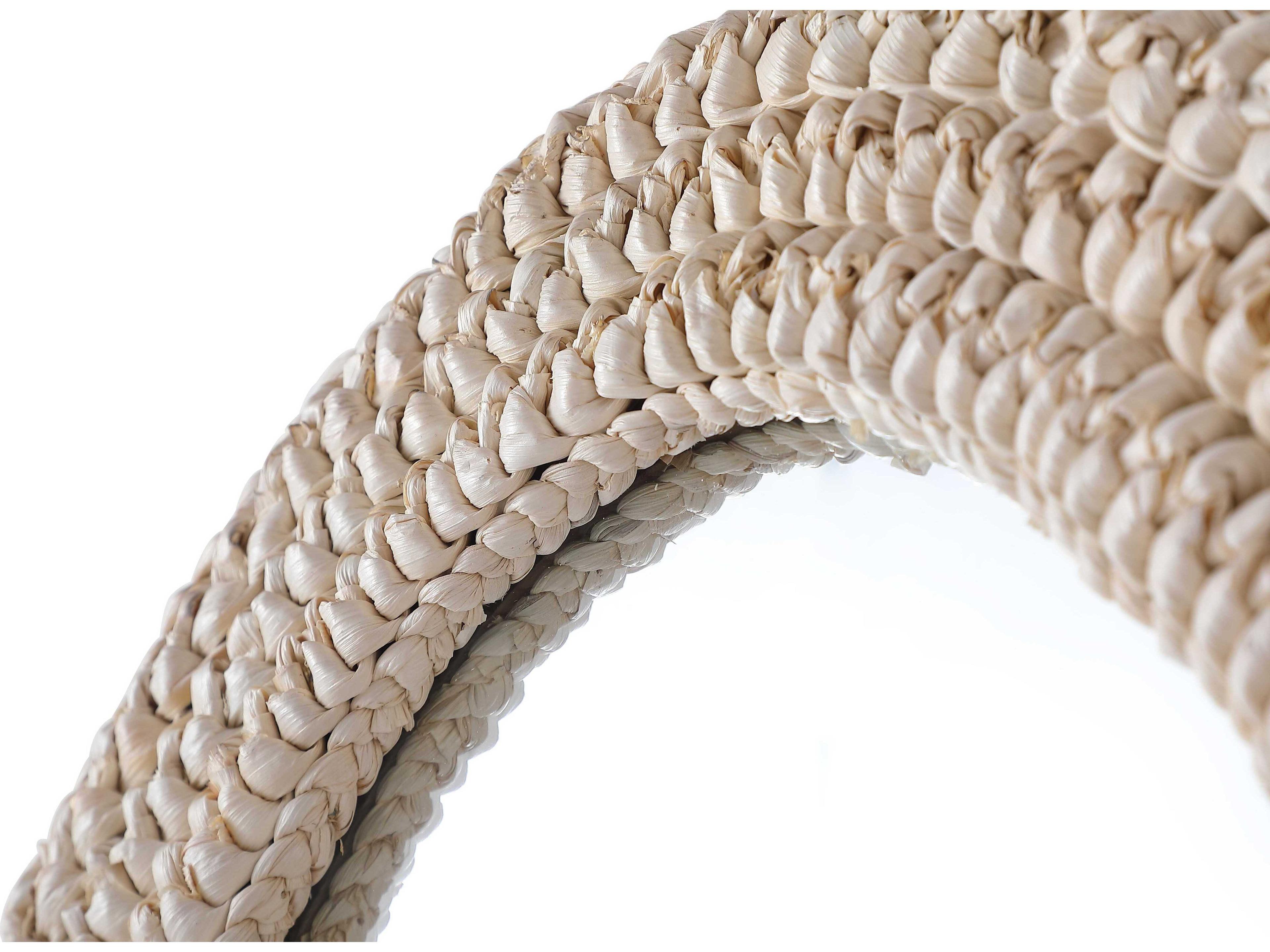 Elegant Lighting Marlowe Linen White Oval Wall Mirror