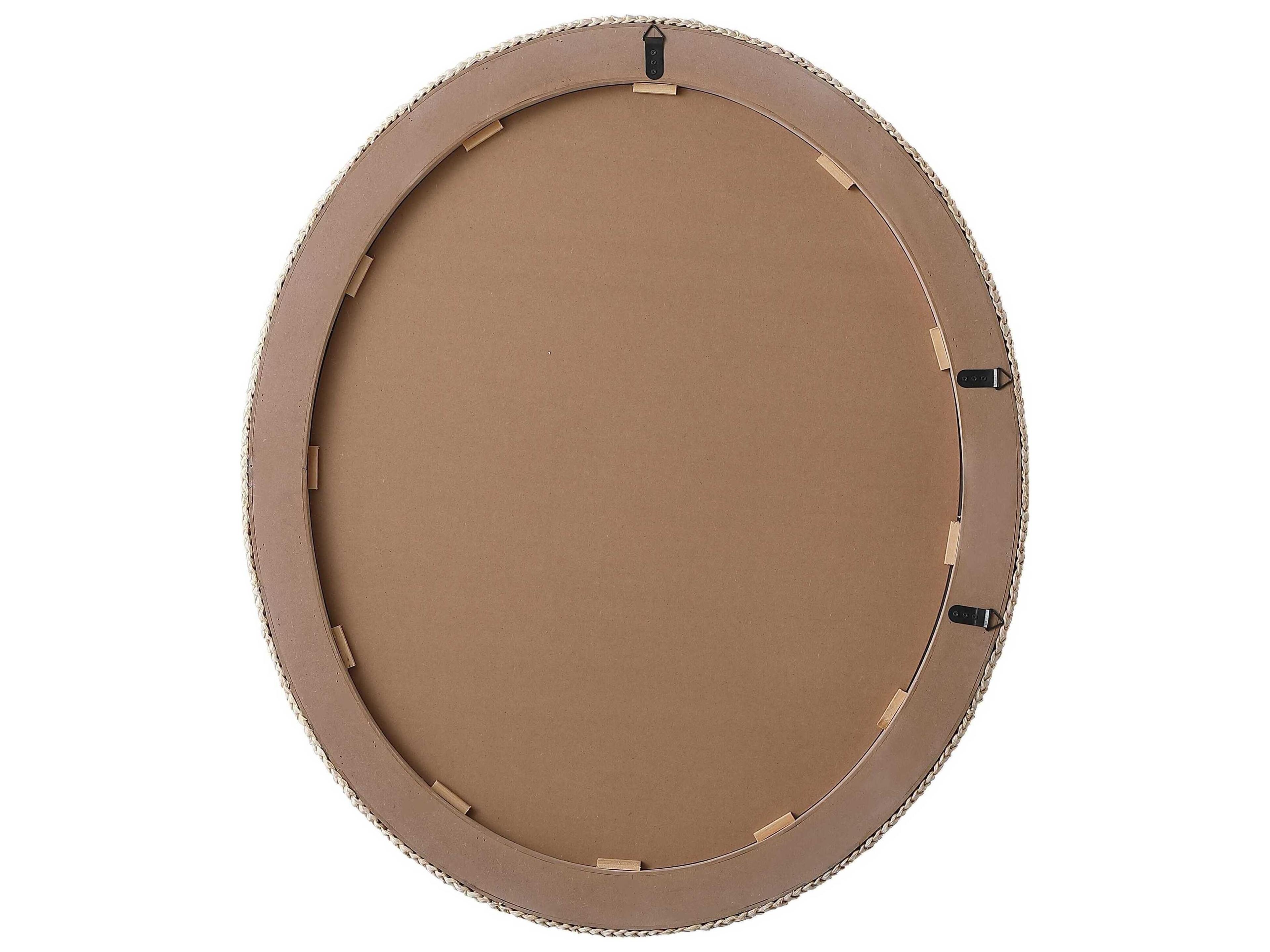Elegant Lighting Marlowe Linen White Oval Wall Mirror