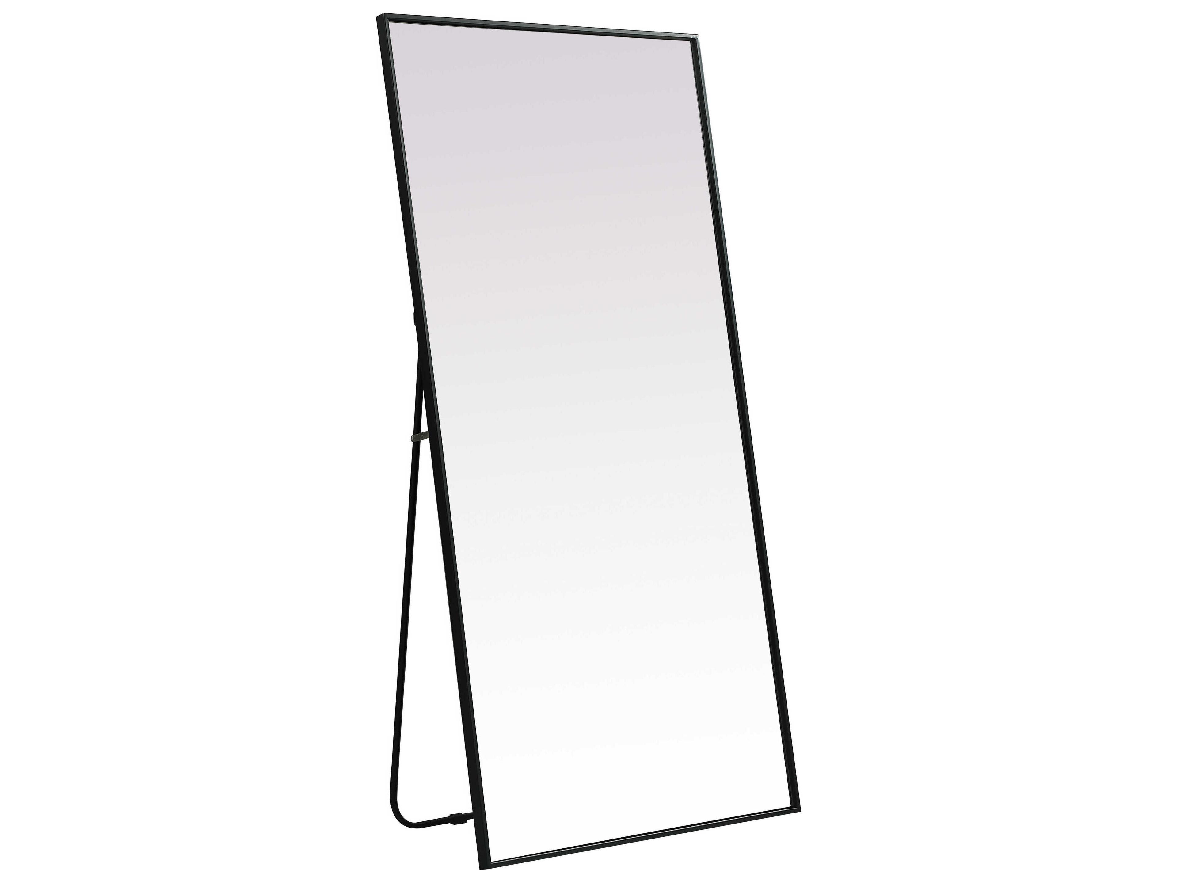 Elegant Lighting Eternity Black Rectangular Floor Mirror