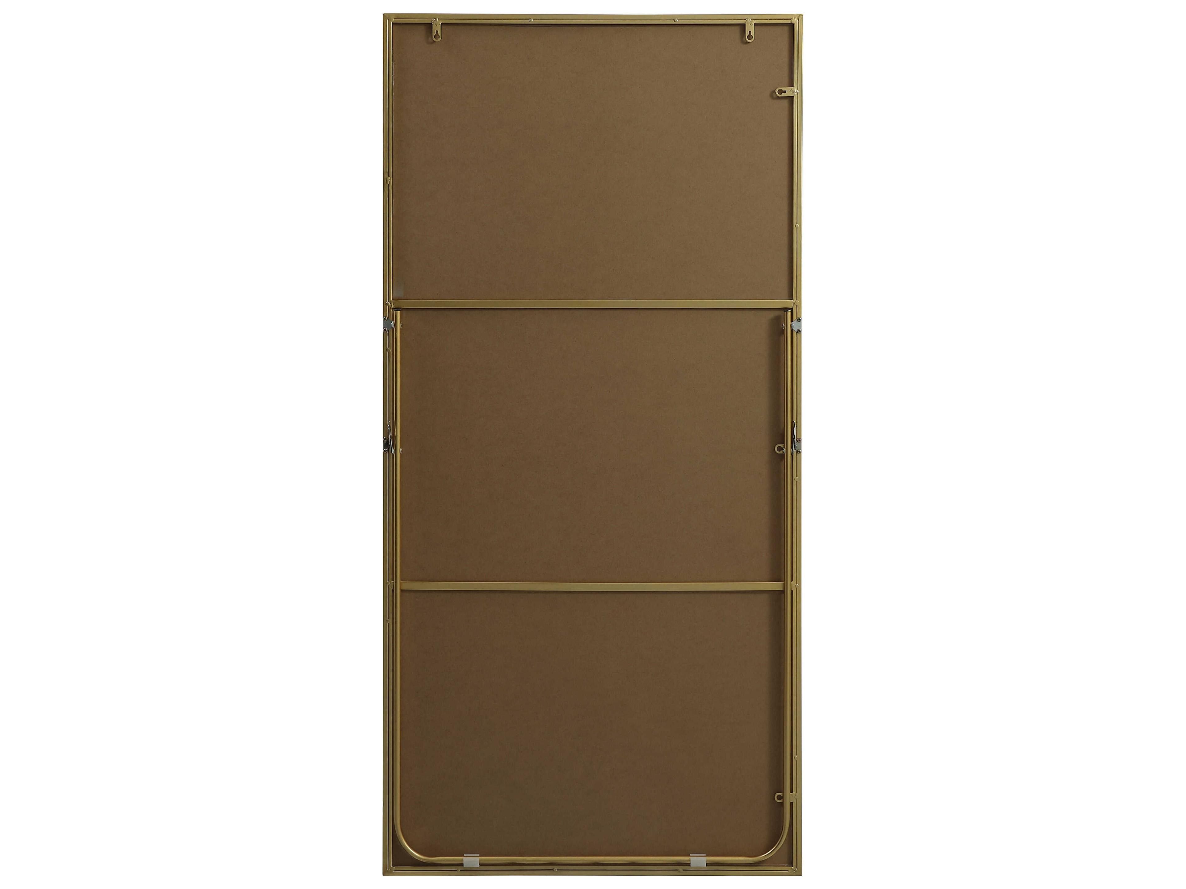 Elegant Lighting Eternity Brass Rectangular Floor Mirror