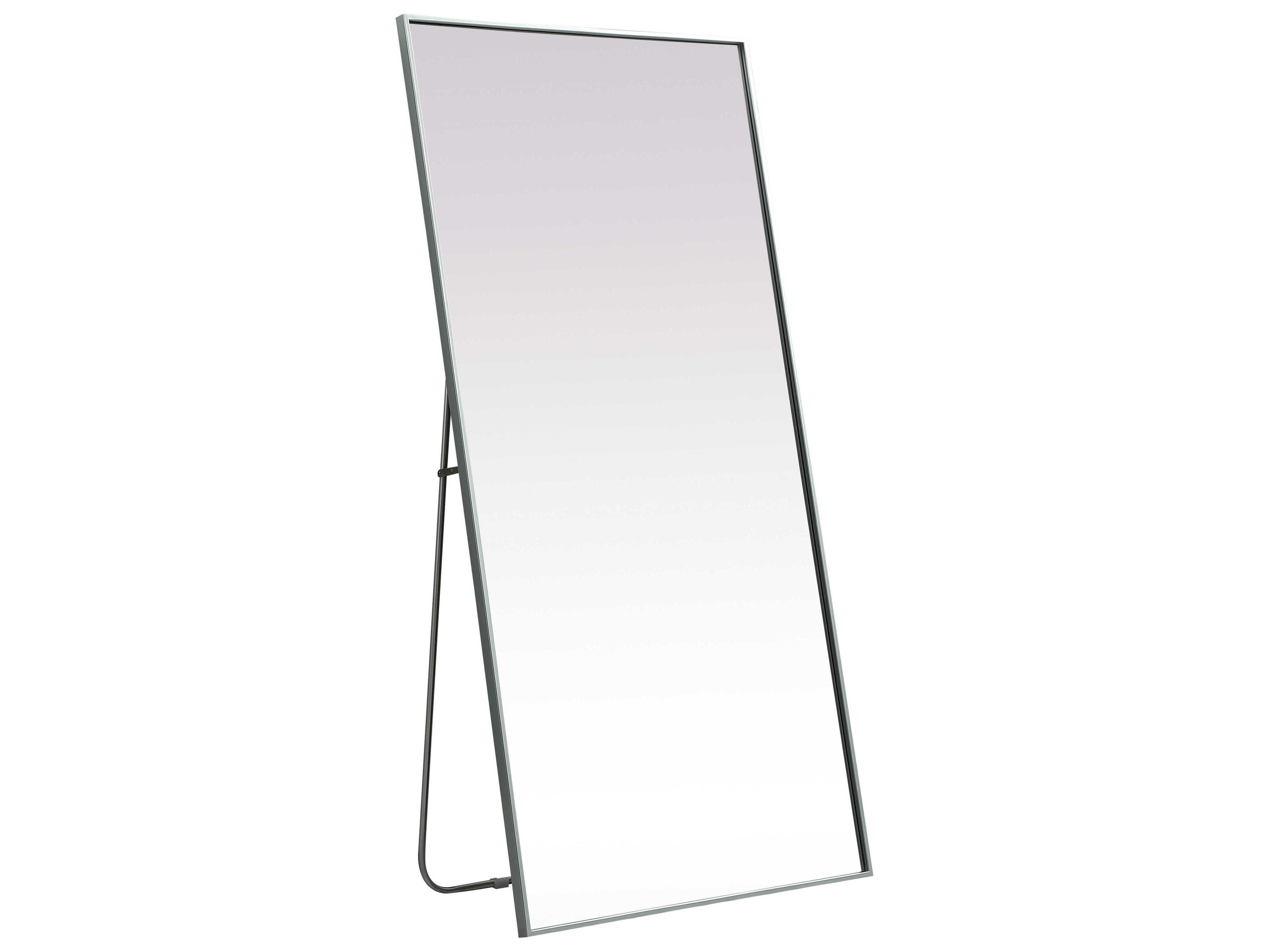 Elegant Lighting Eternity Silver Rectangular Floor Mirror