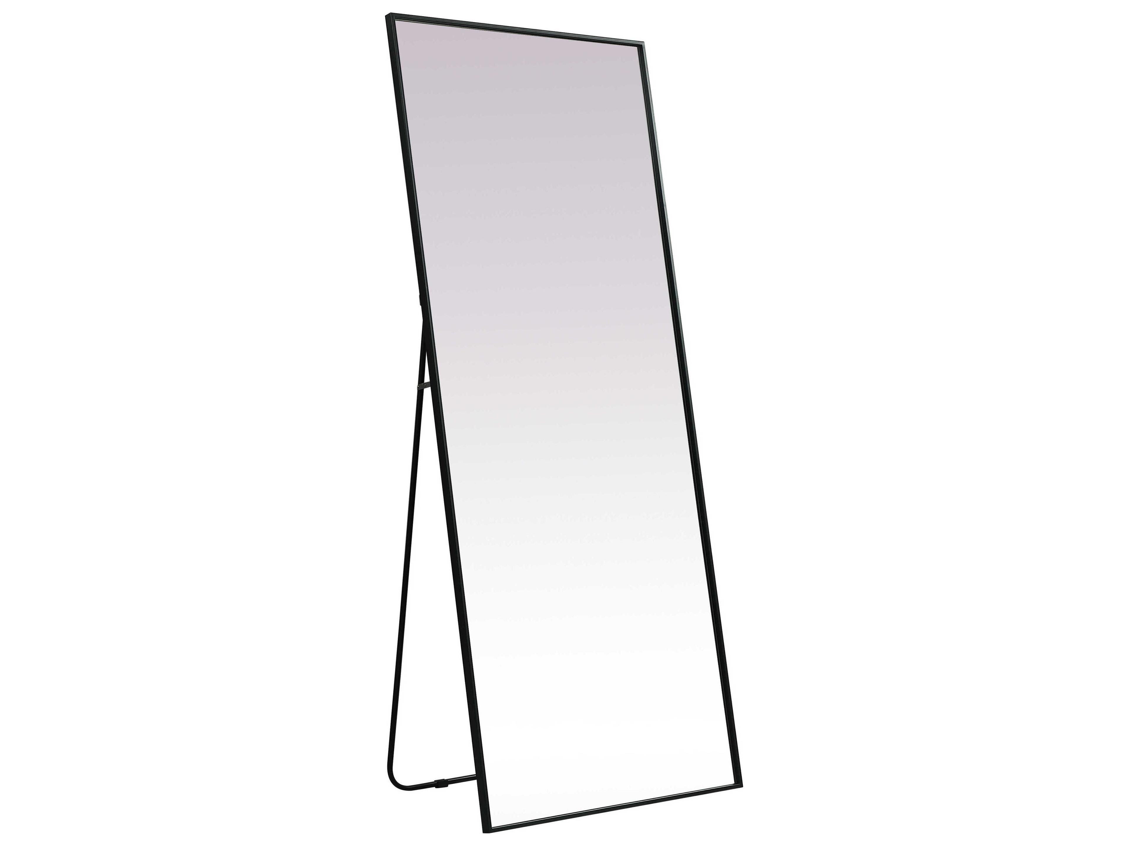 Elegant Lighting Eternity Black Rectangular Floor Mirror