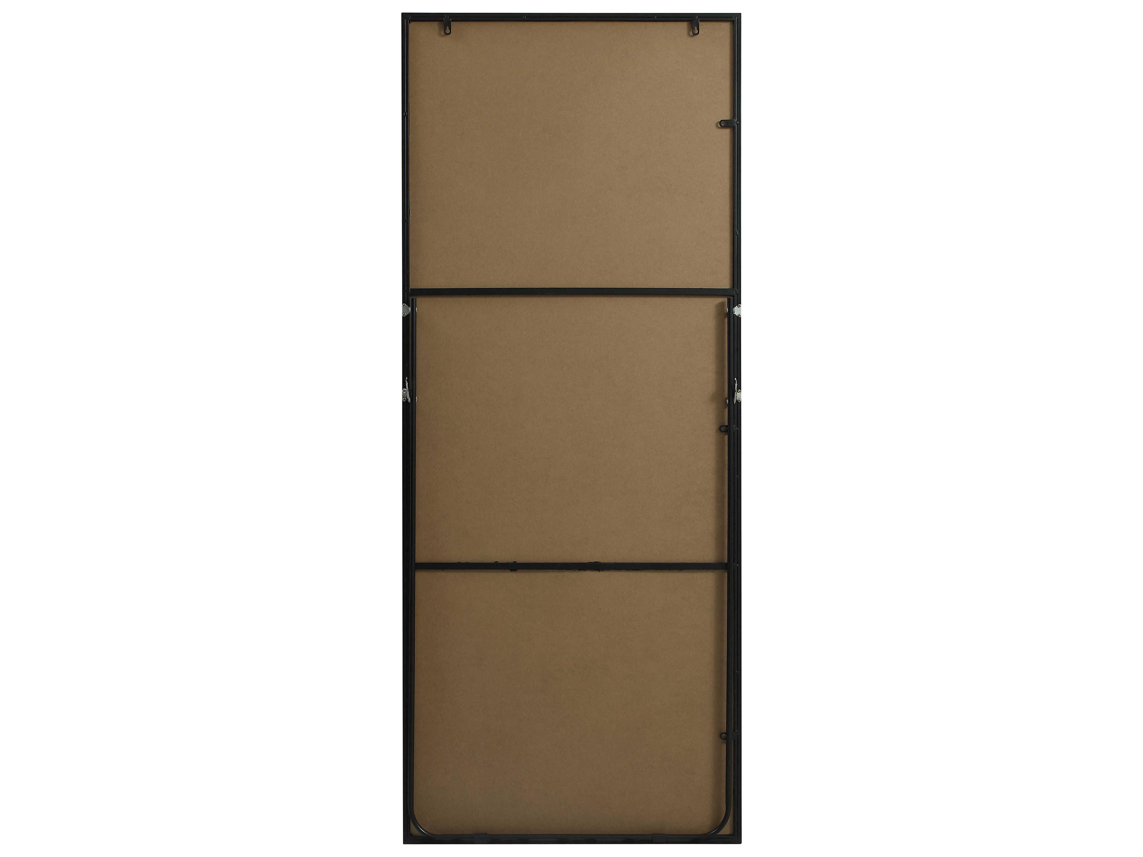 Elegant Lighting Eternity Black Rectangular Floor Mirror