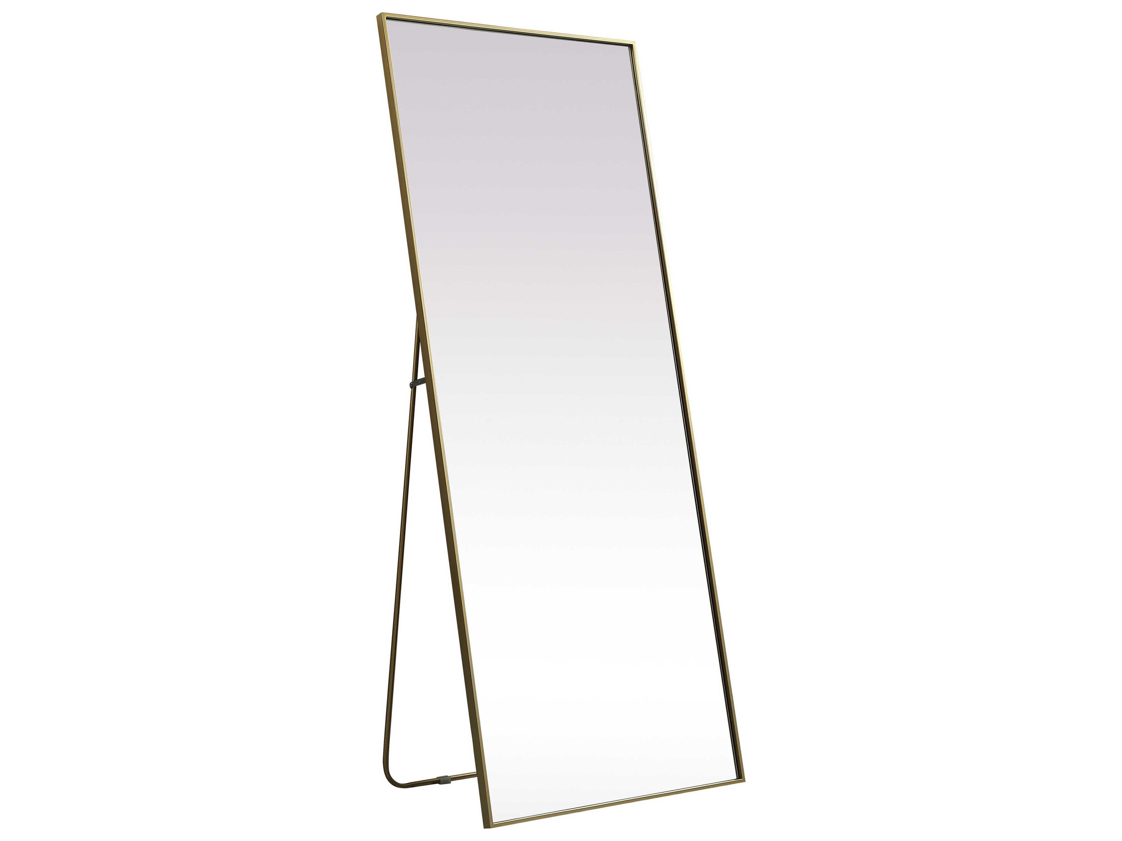 Elegant Lighting Eternity Brass Rectangular Floor Mirror