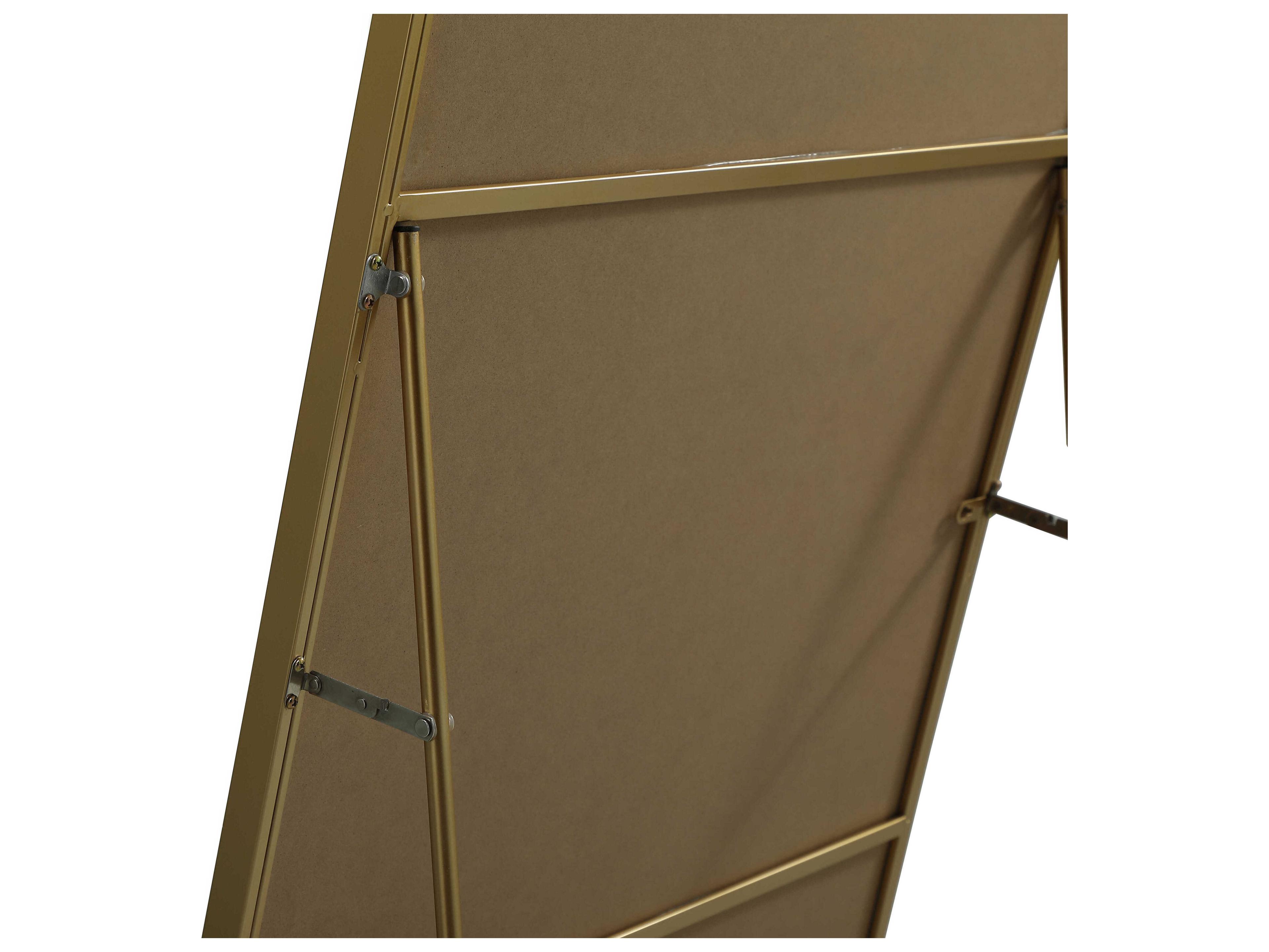 Elegant Lighting Eternity Brass Rectangular Floor Mirror