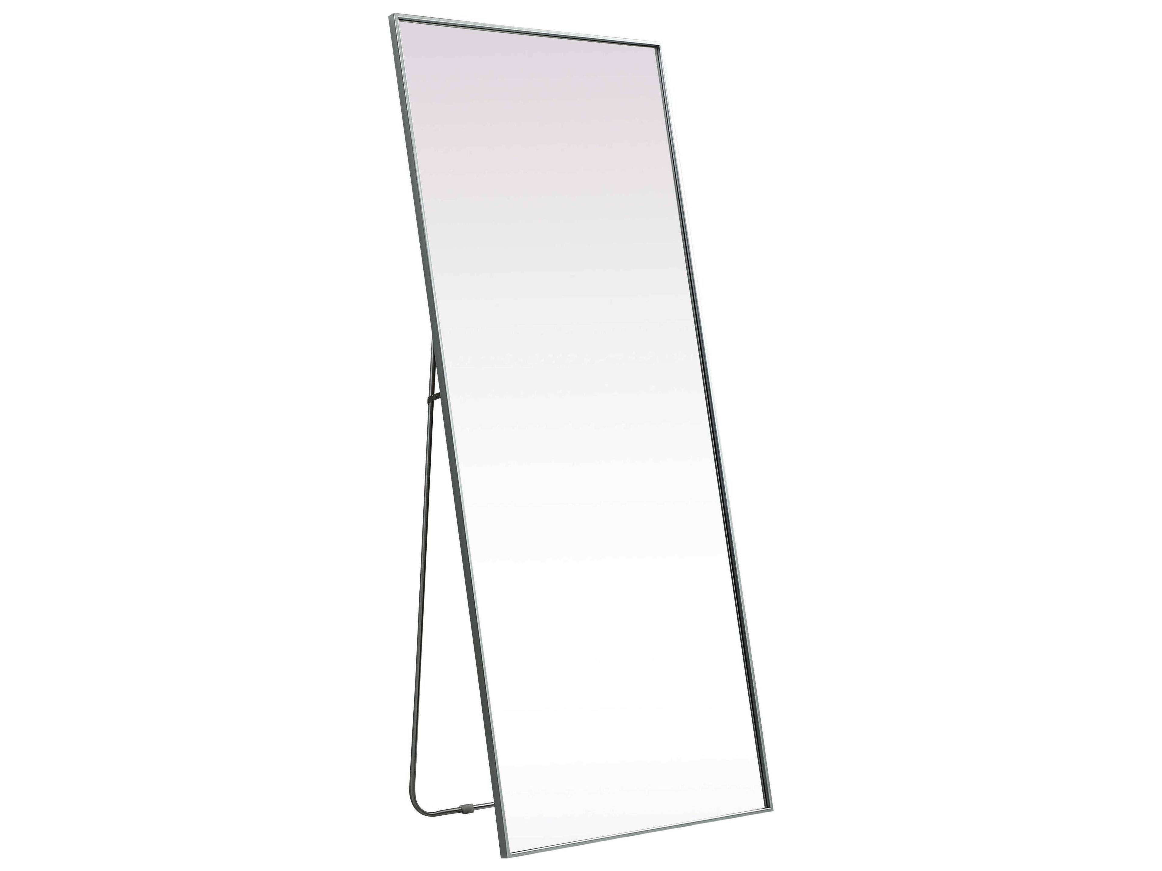 Elegant Lighting Eternity Silver Rectangular Floor Mirror