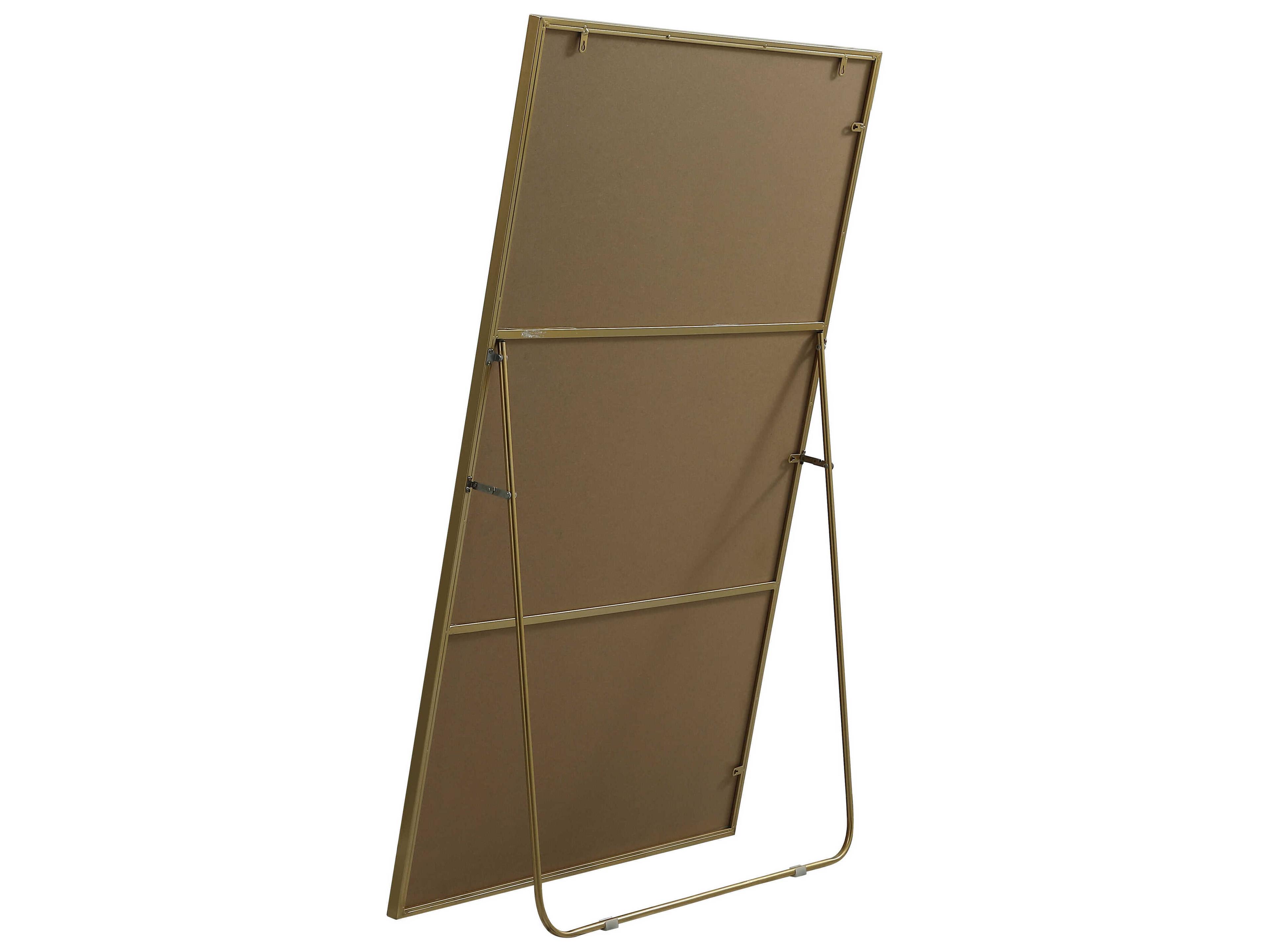 Elegant Lighting Eternity Brass Rectangular Floor Mirror