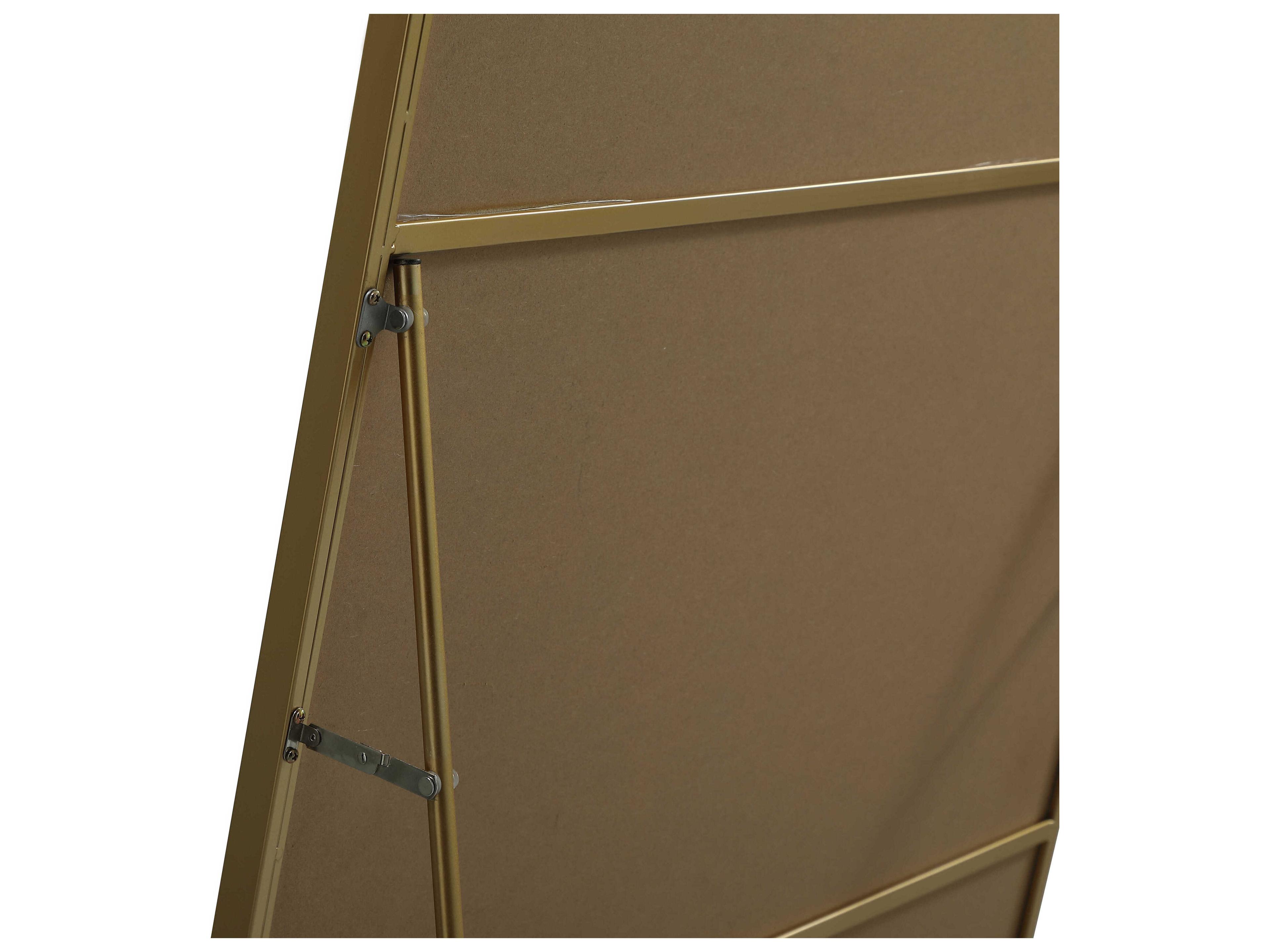 Elegant Lighting Eternity Brass Rectangular Floor Mirror