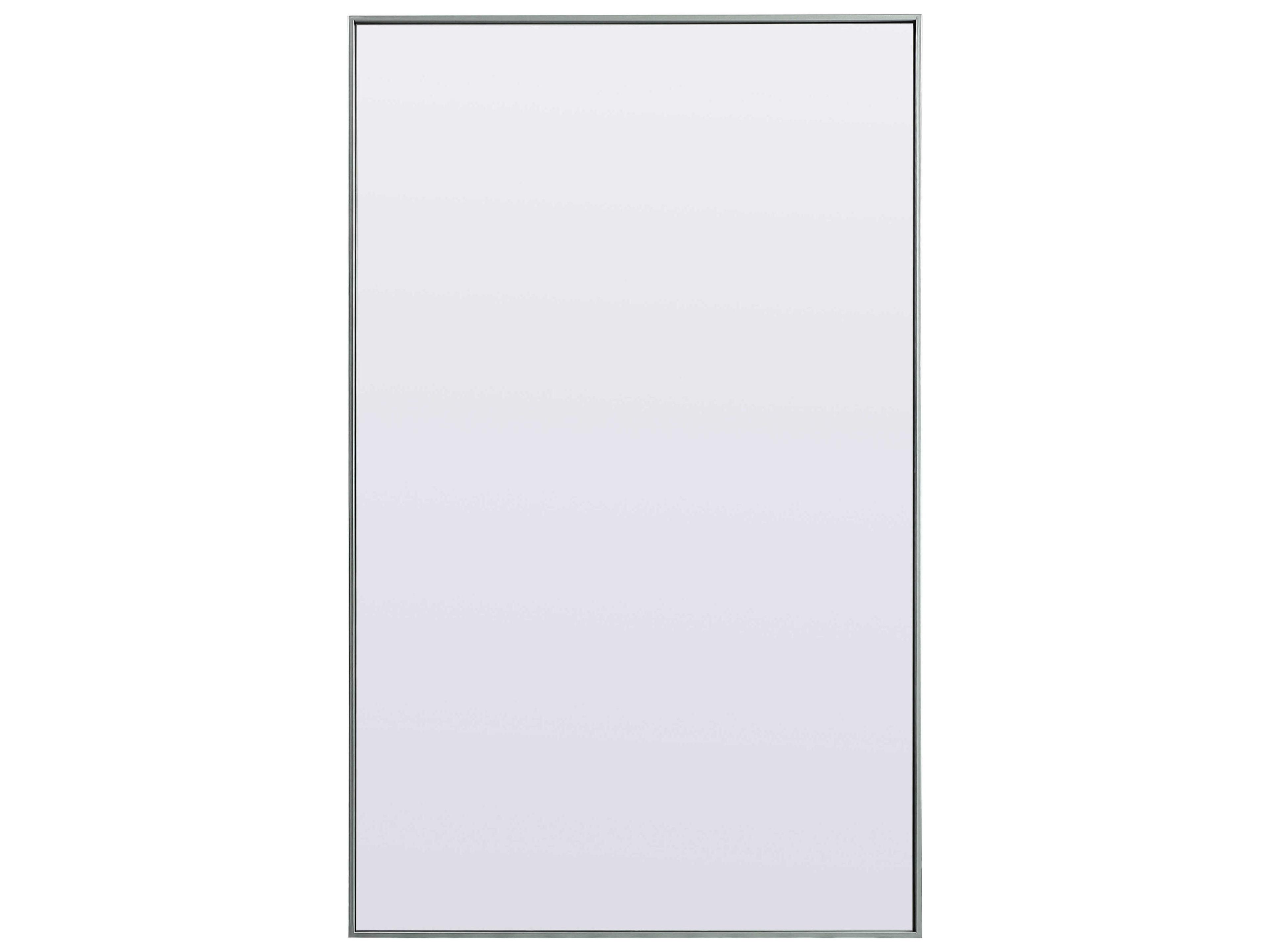Elegant Lighting Eternity Silver Rectangular Floor Mirror