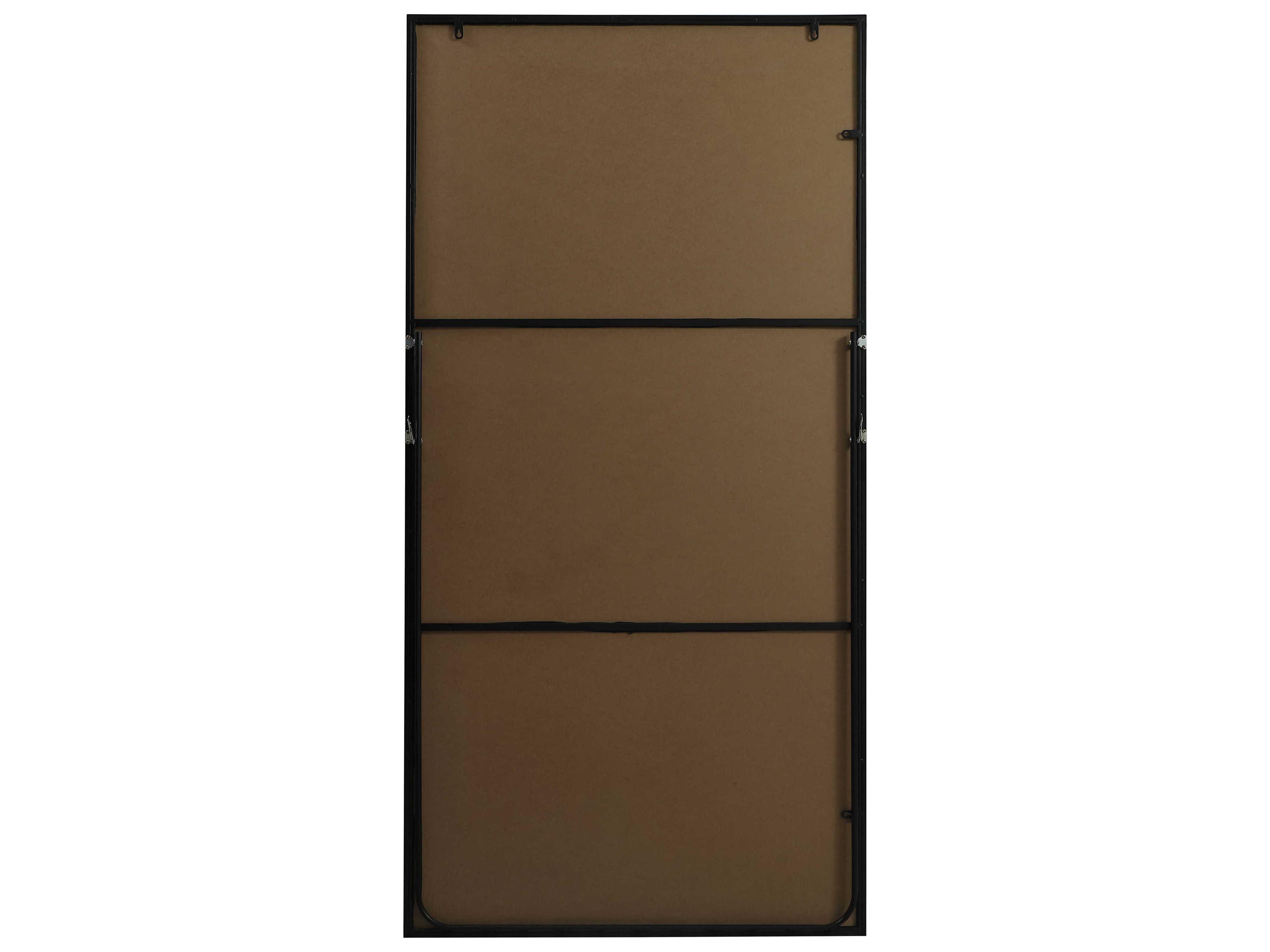 Elegant Lighting Eternity Black Rectangular Floor Mirror