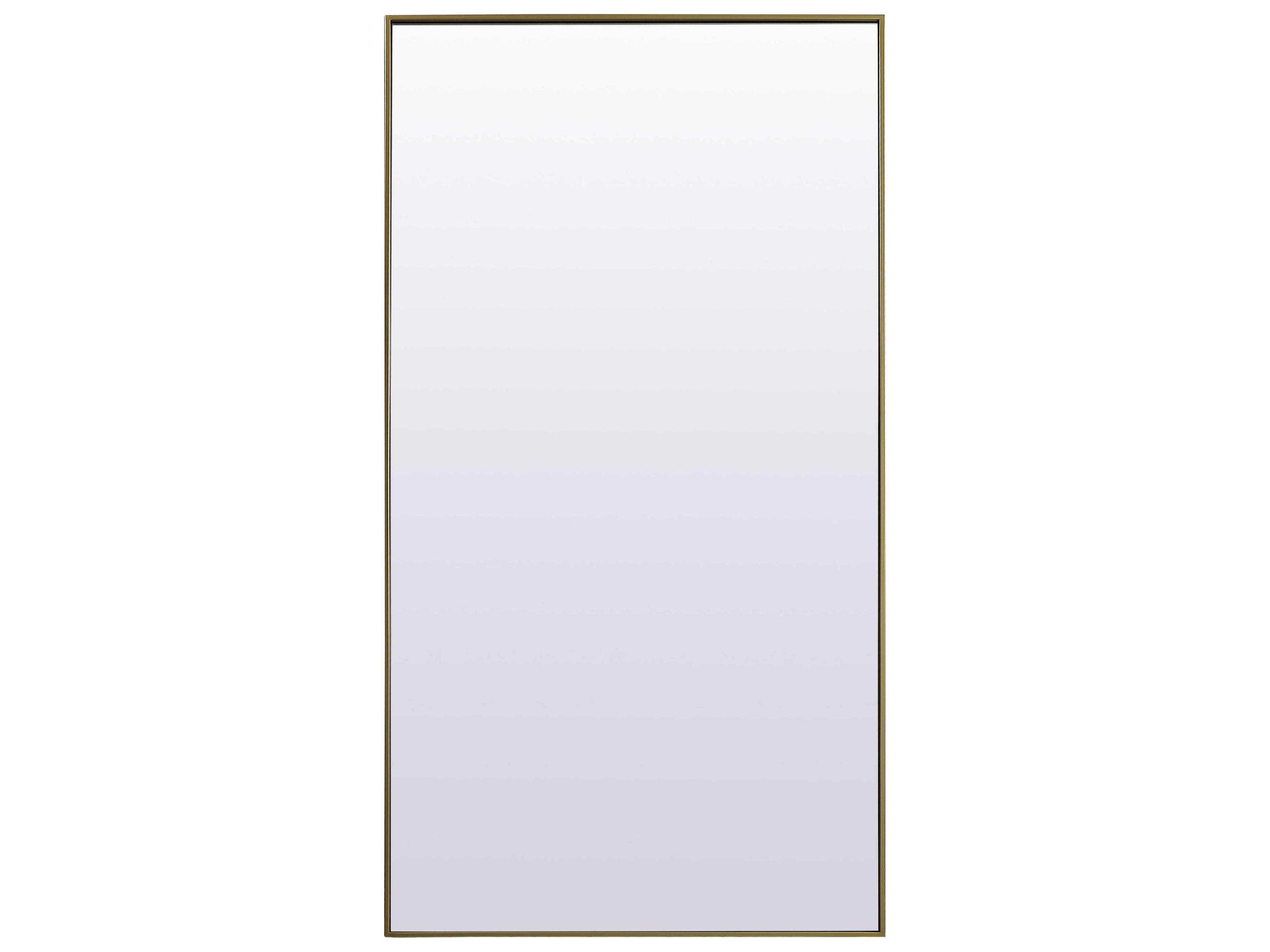 Elegant Lighting Eternity Brass Rectangular Floor Mirror