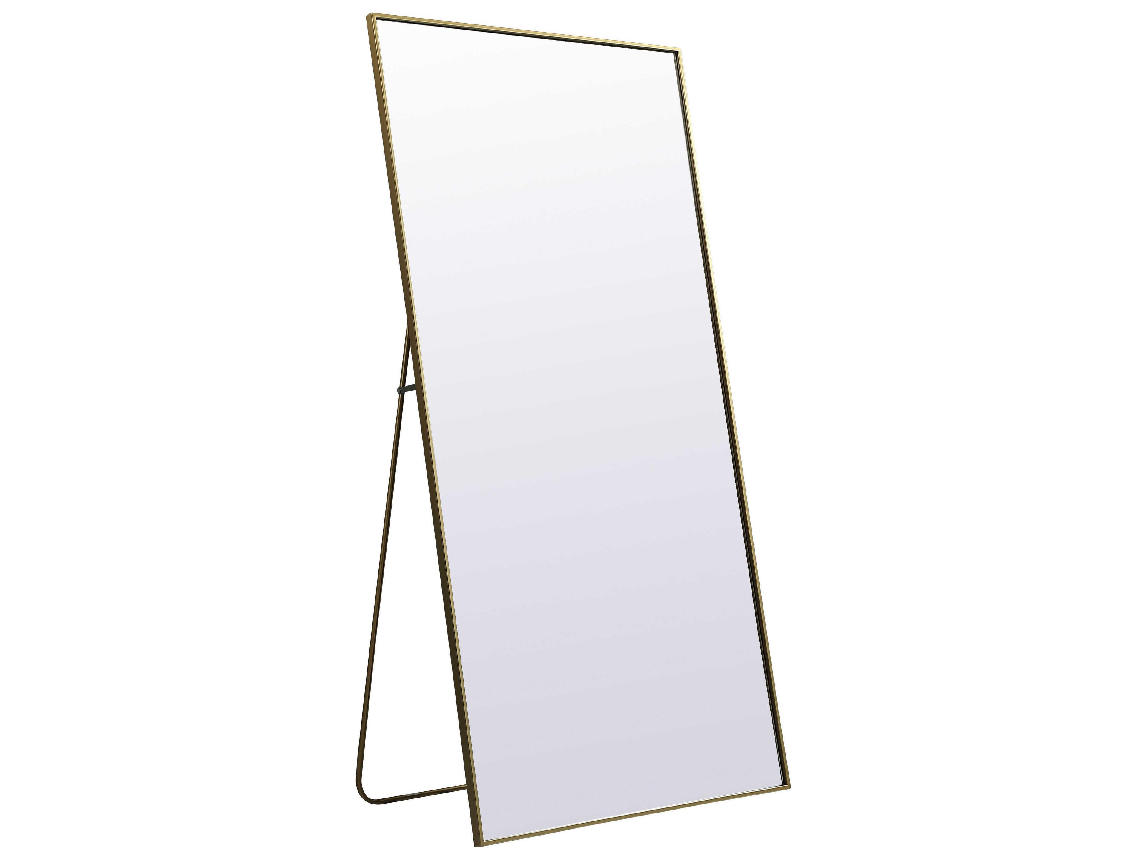 Elegant Lighting Eternity Brass Rectangular Floor Mirror