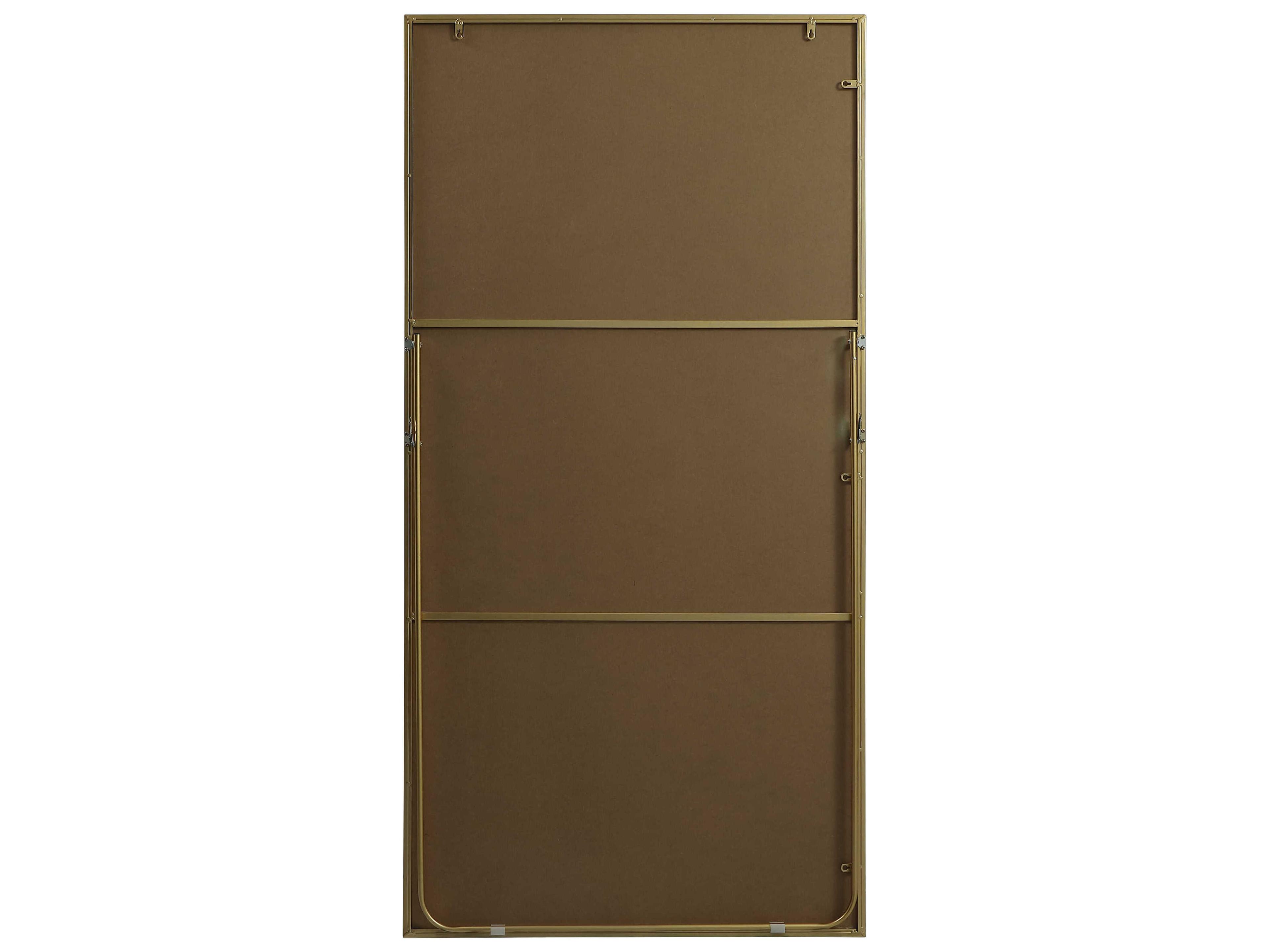 Elegant Lighting Eternity Brass Rectangular Floor Mirror