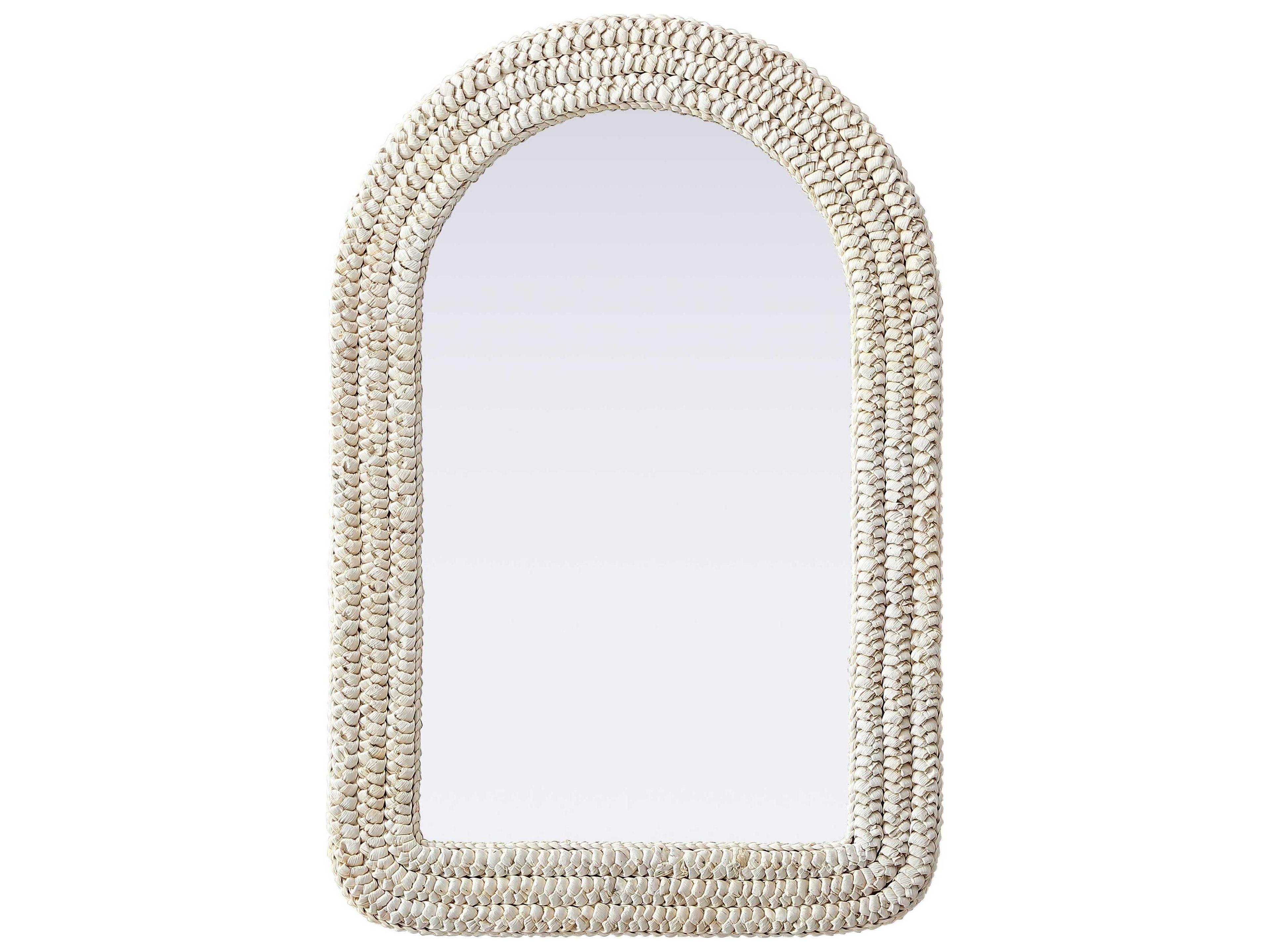 Elegant Lighting Marlowe Linen White Arch Wall Mirror