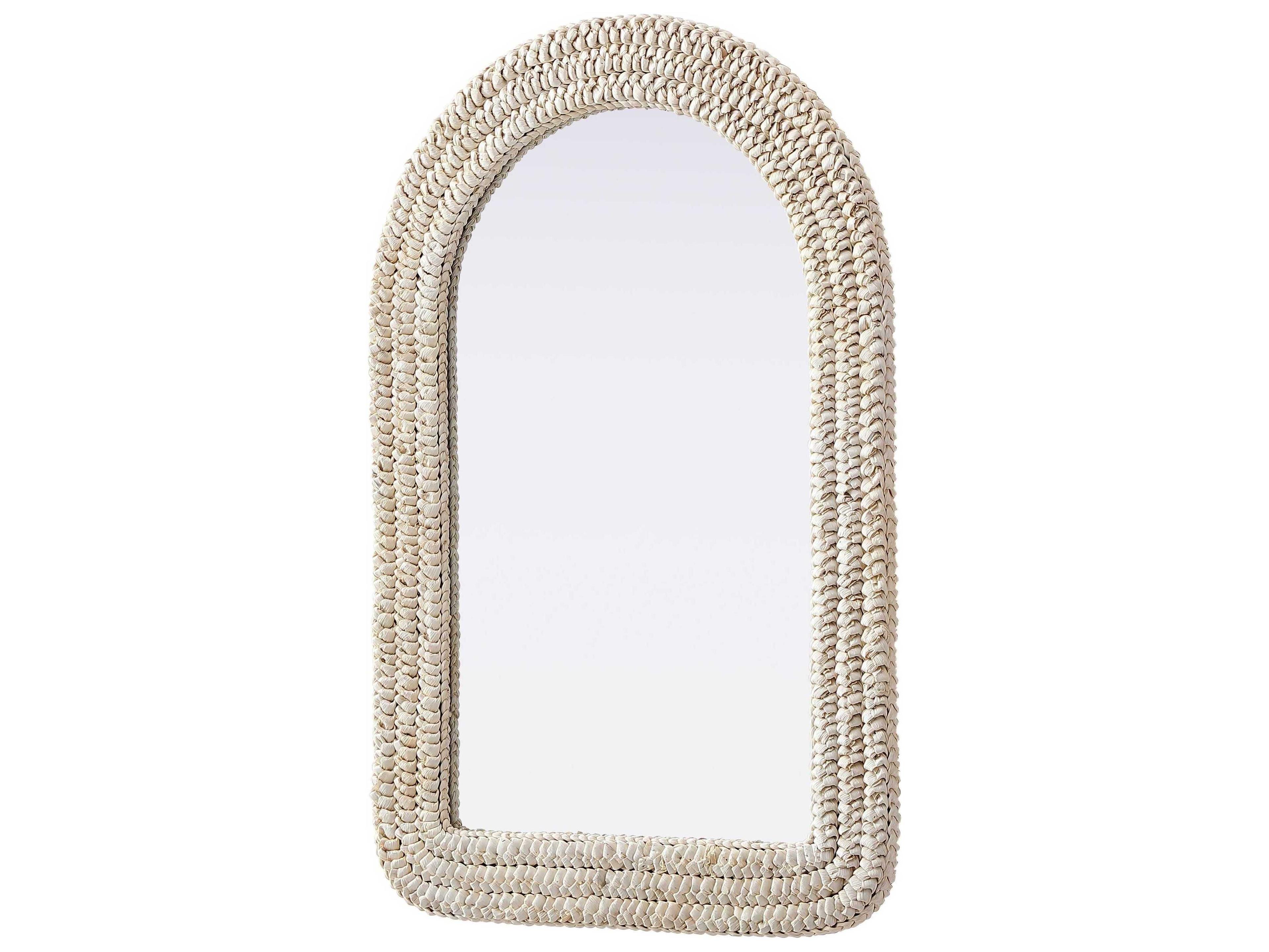 Elegant Lighting Marlowe Linen White Arch Wall Mirror