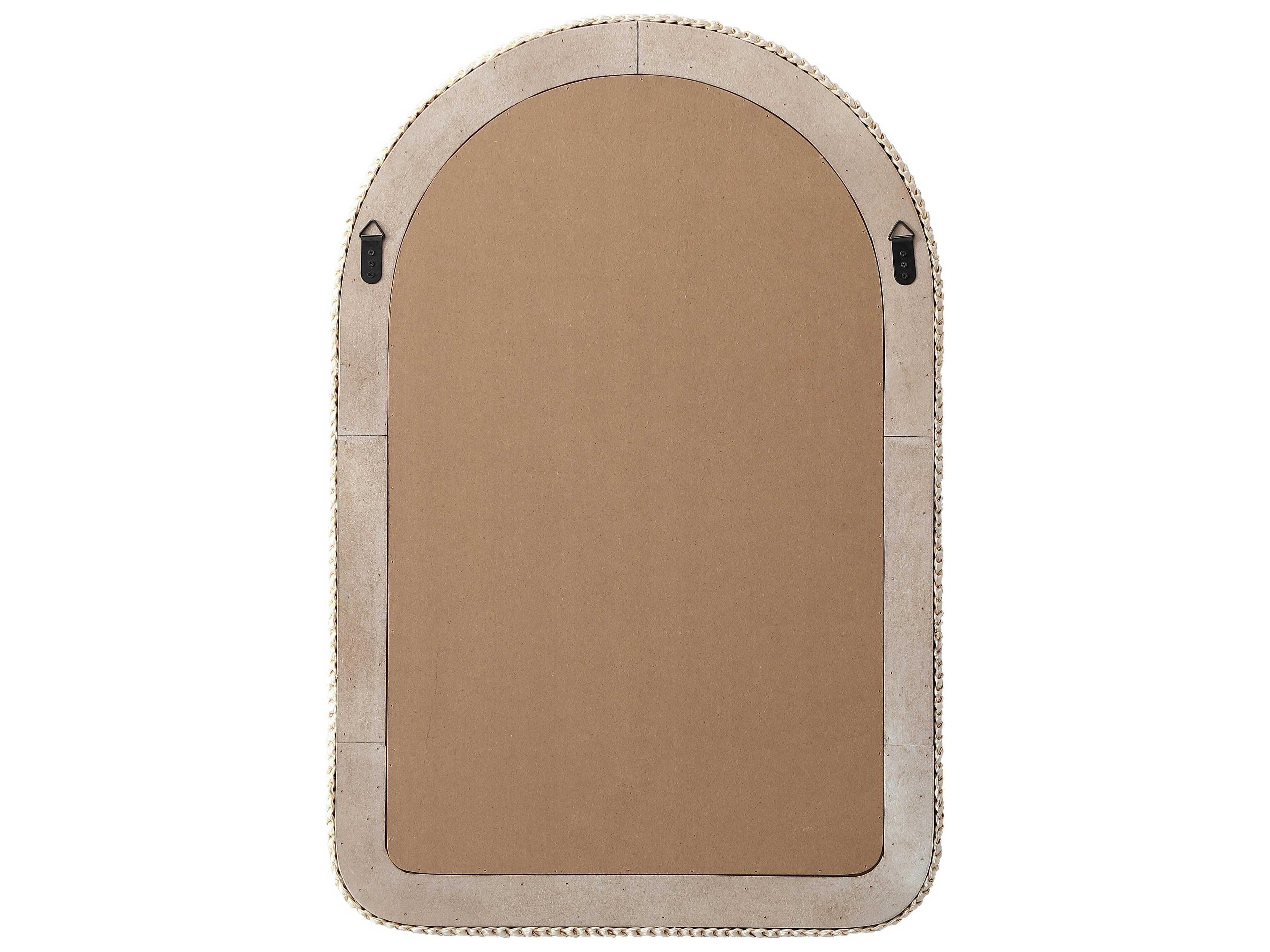 Elegant Lighting Marlowe Linen White Arch Wall Mirror