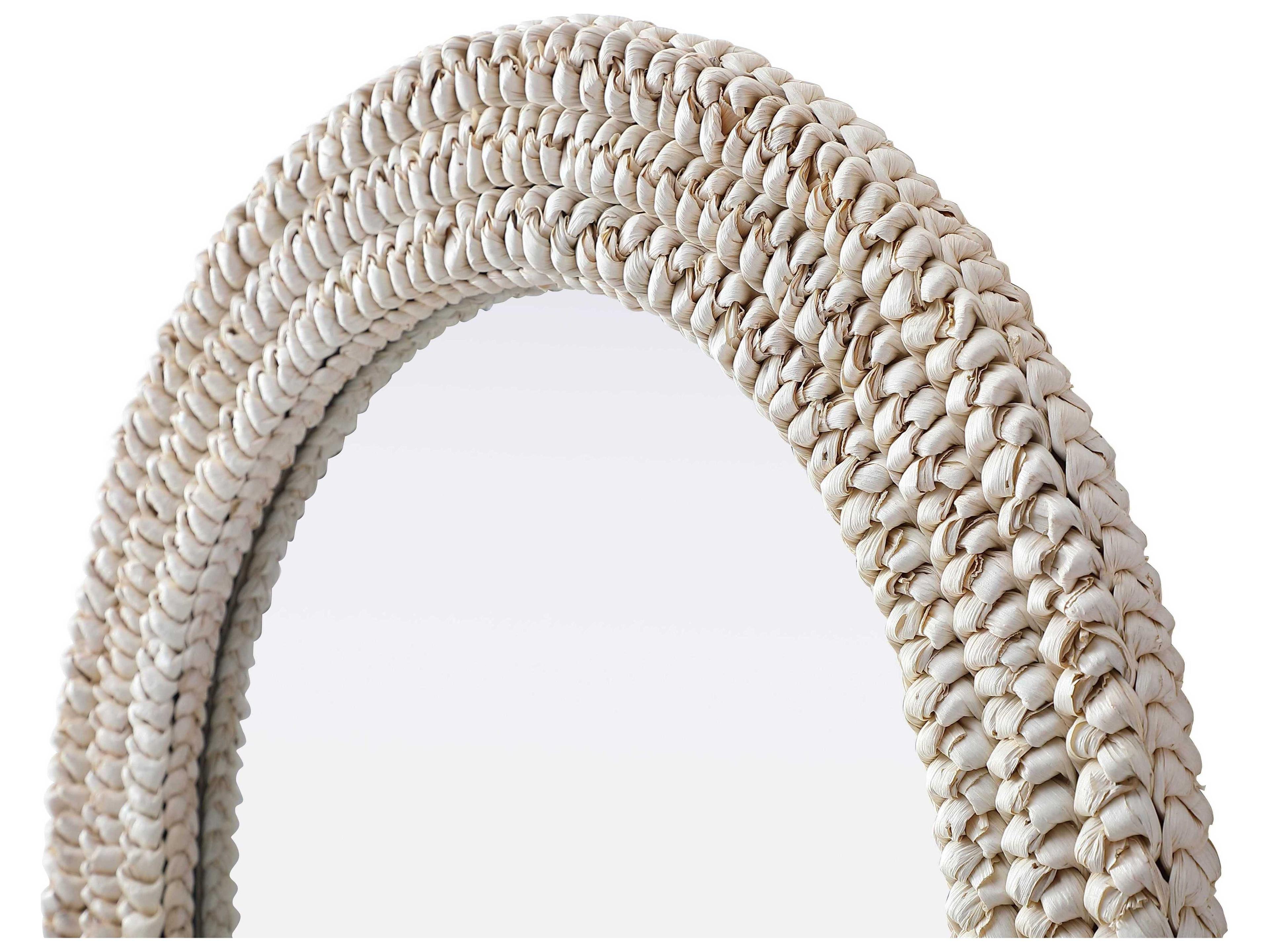 Elegant Lighting Marlowe Linen White Arch Wall Mirror