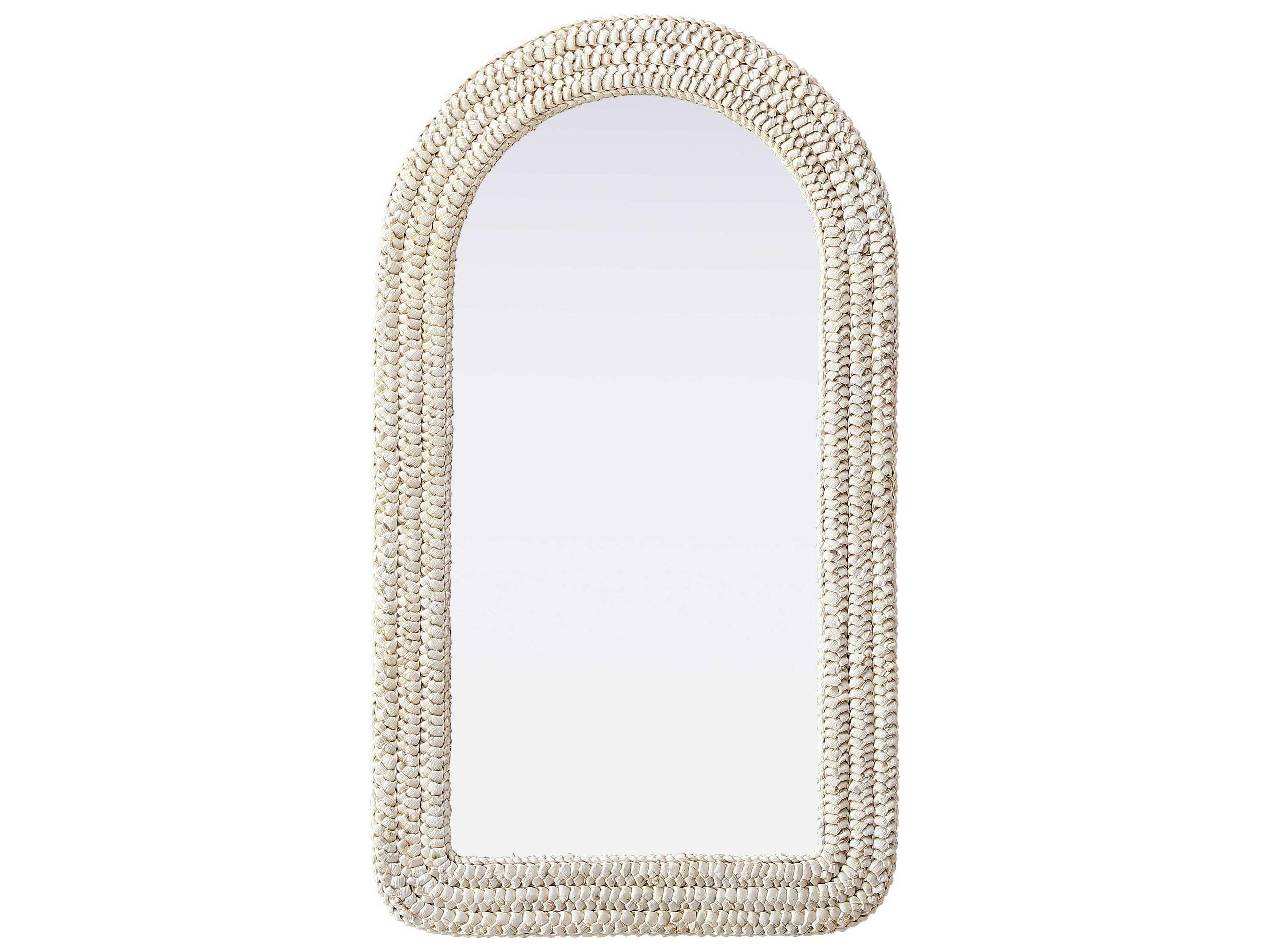 Elegant Lighting Marlowe Linen White Arch Wall Mirror