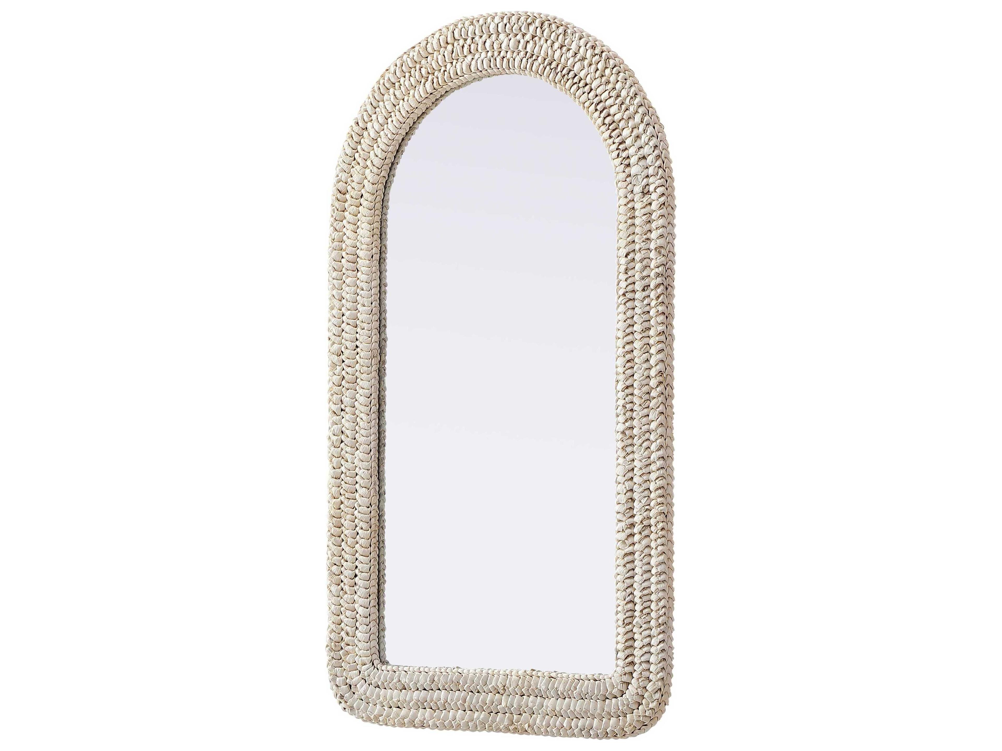 Elegant Lighting Marlowe Linen White Arch Wall Mirror