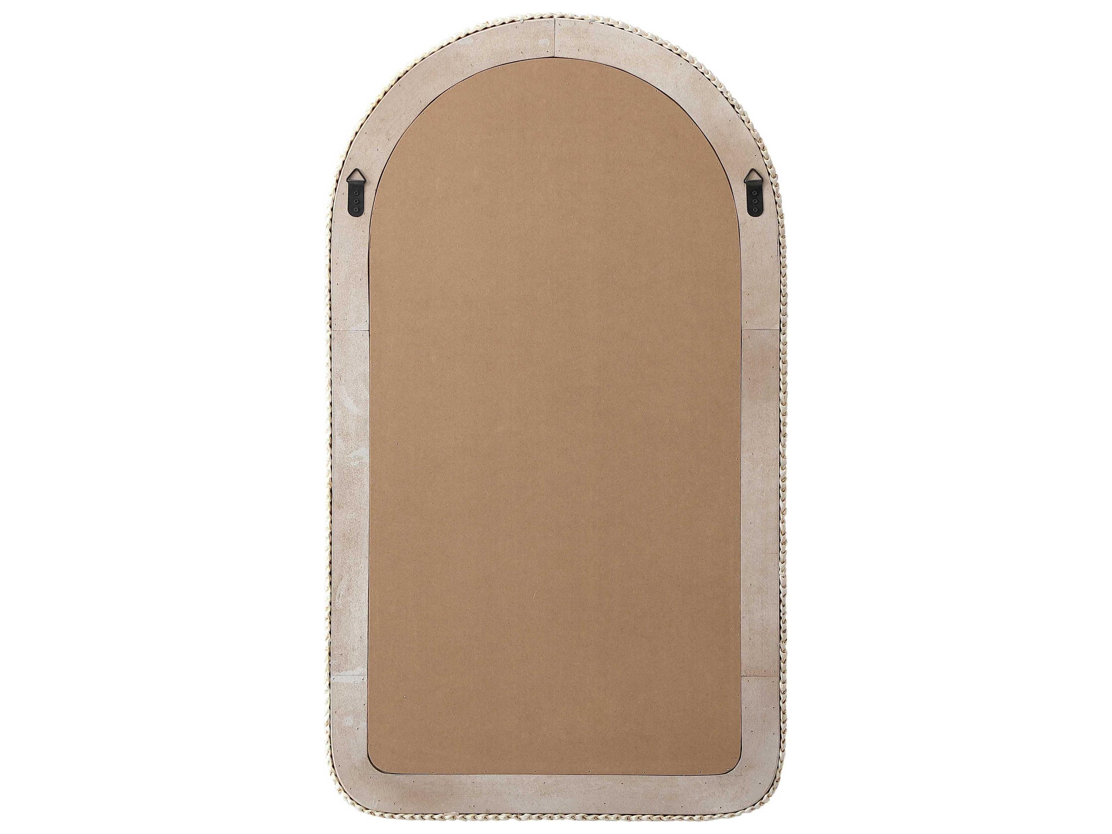 Elegant Lighting Marlowe Linen White Arch Wall Mirror