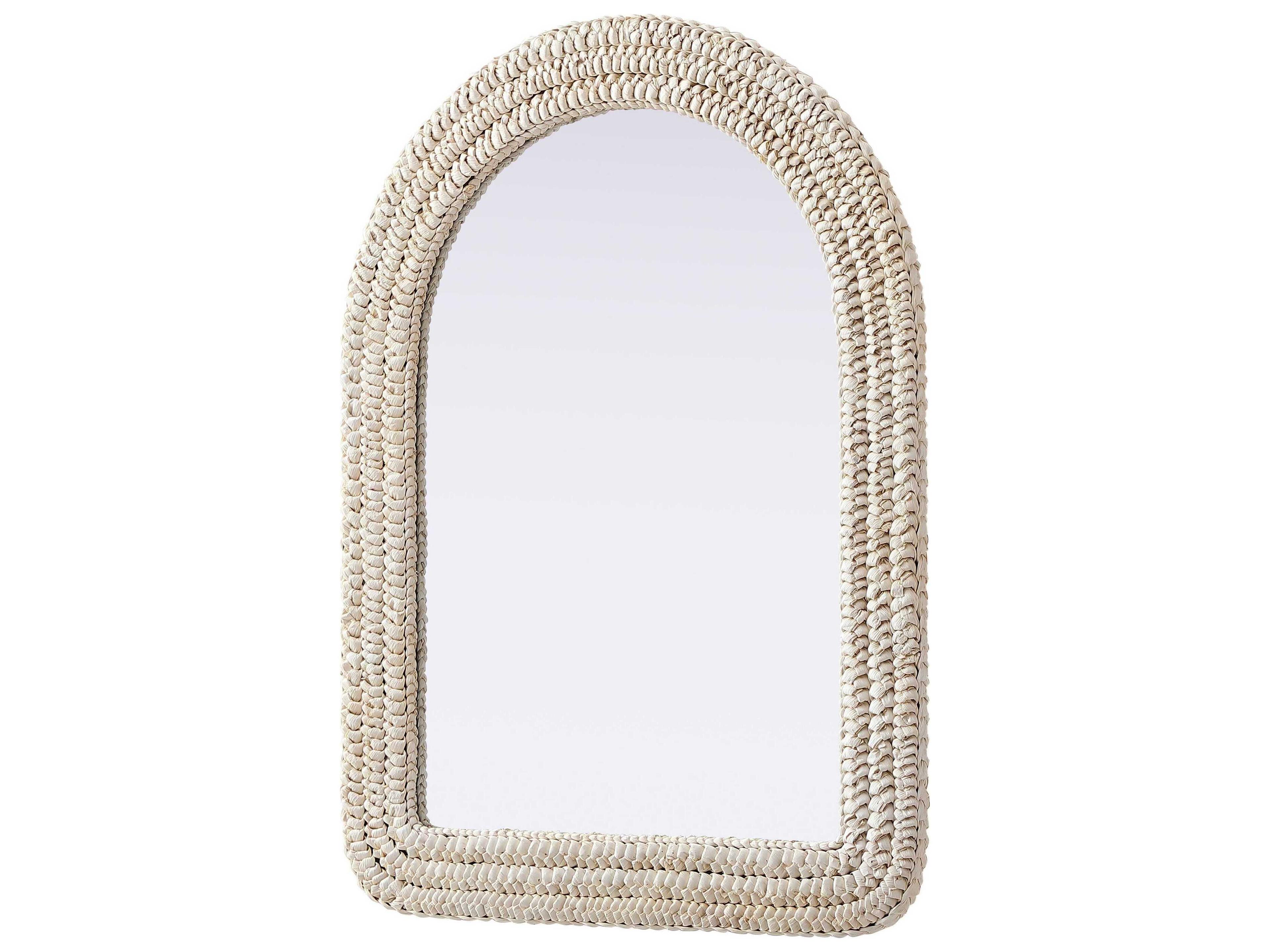 Elegant Lighting Marlowe Linen White Arch Wall Mirror