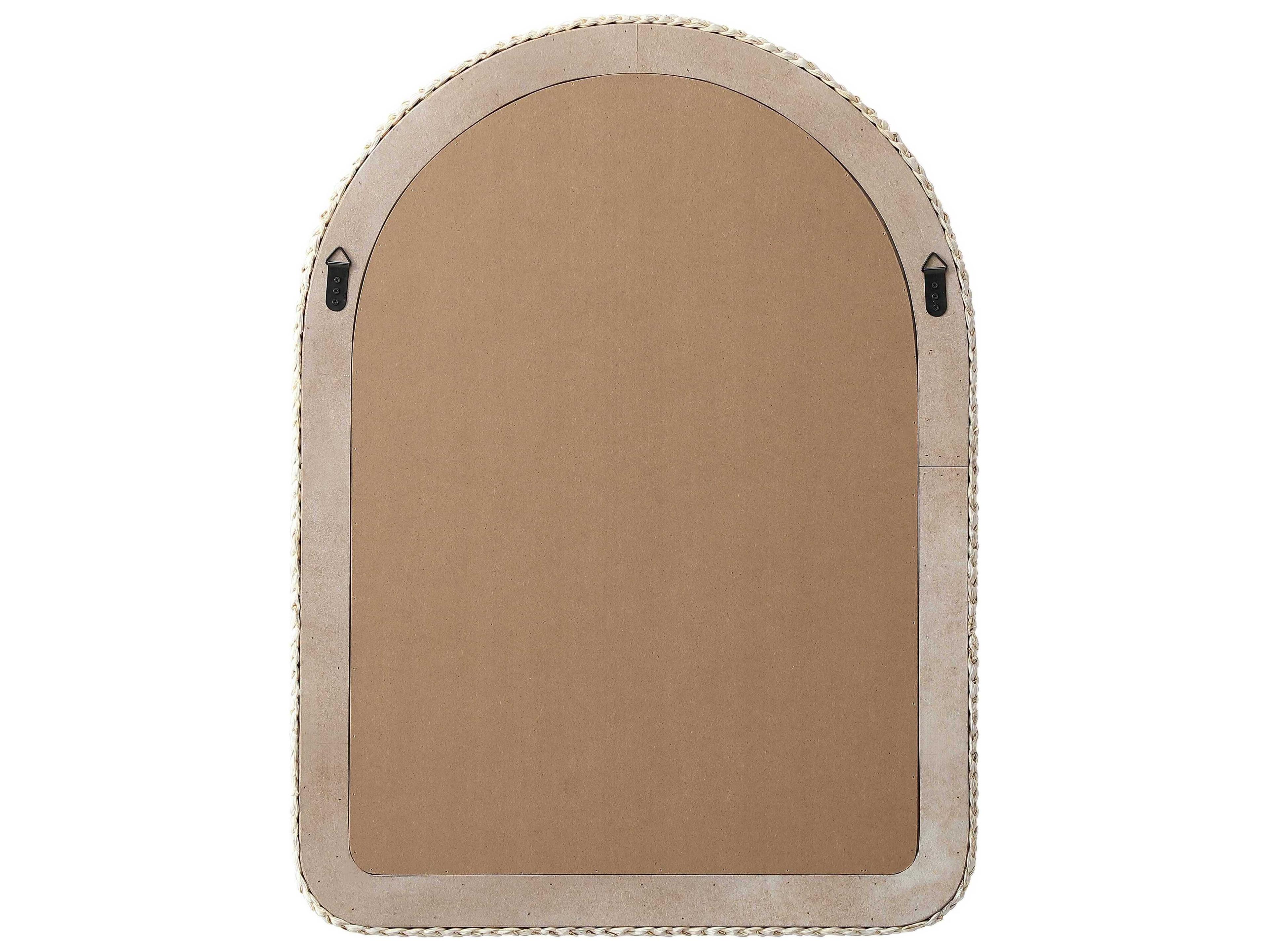 Elegant Lighting Marlowe Linen White Arch Wall Mirror