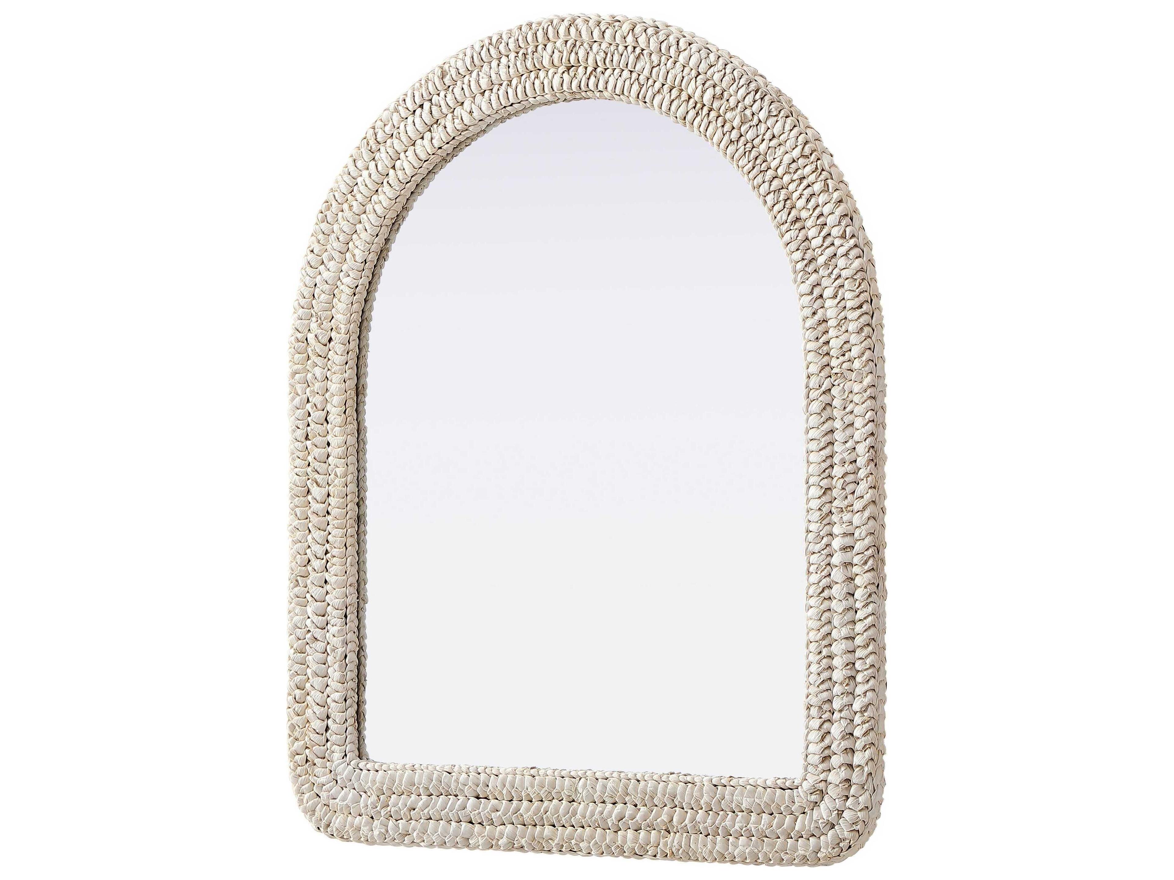 Elegant Lighting Marlowe Linen White Arch Wall Mirror
