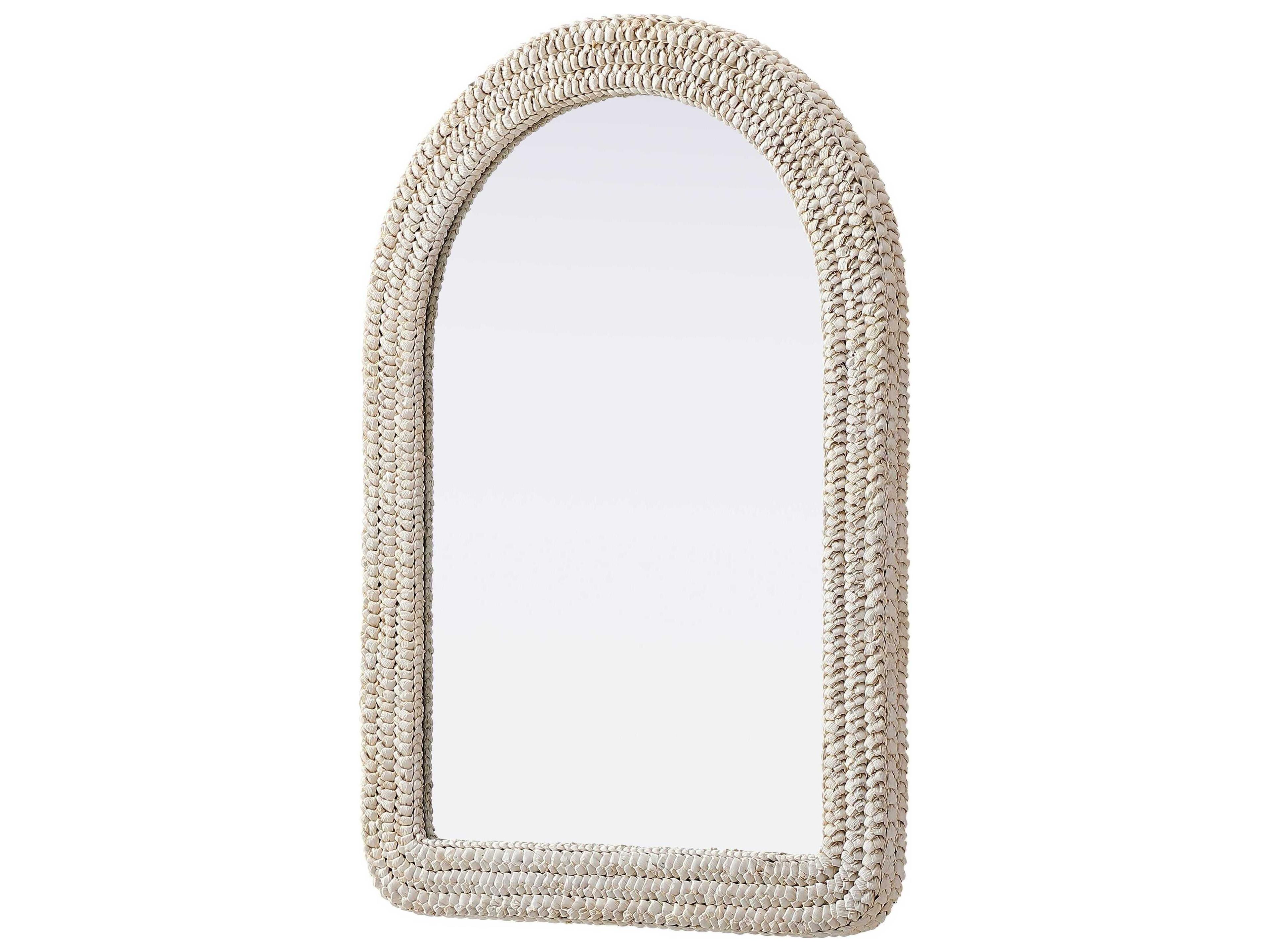 Elegant Lighting Marlowe Linen White Arch Wall Mirror