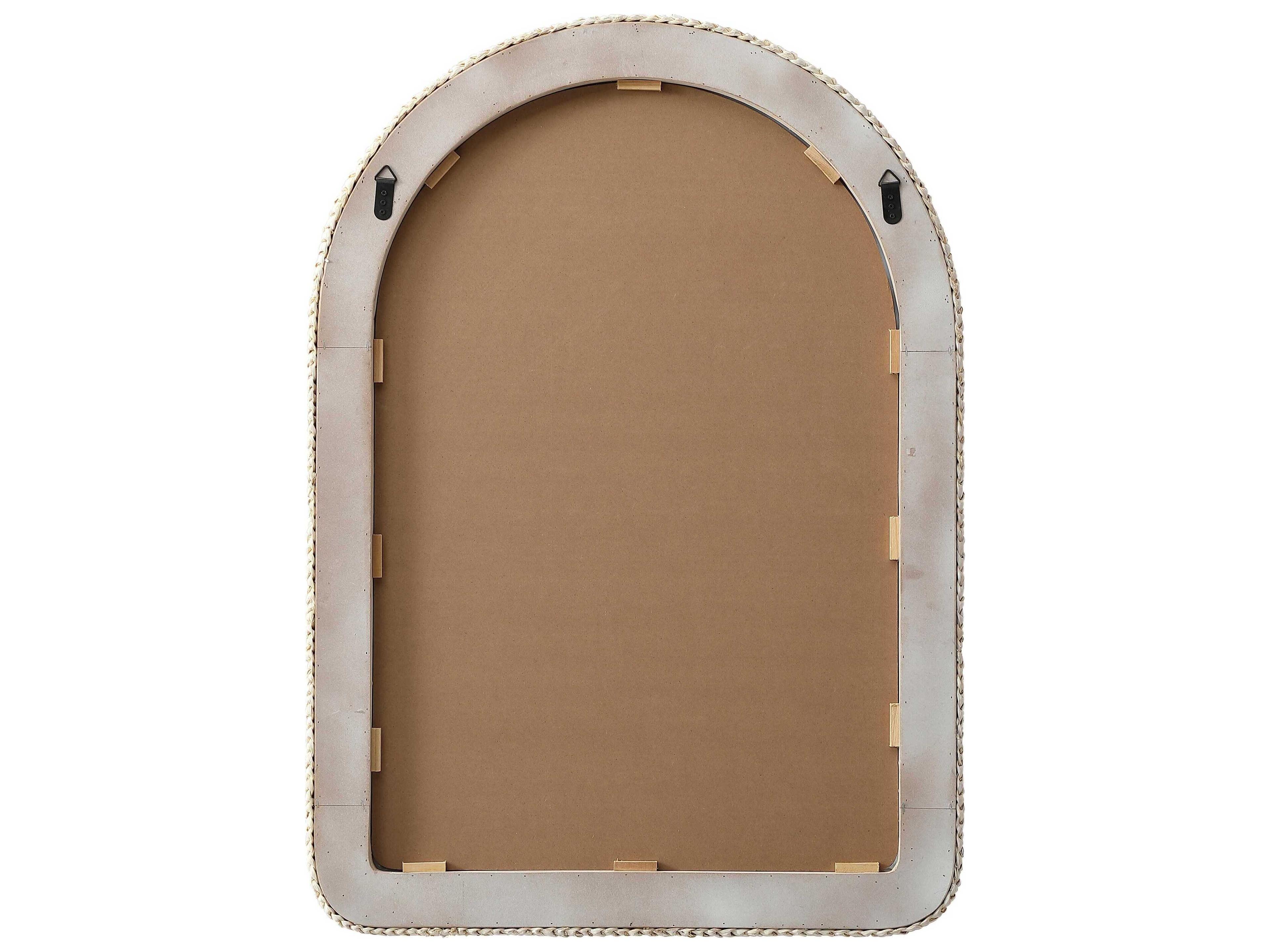 Elegant Lighting Marlowe Linen White Arch Wall Mirror
