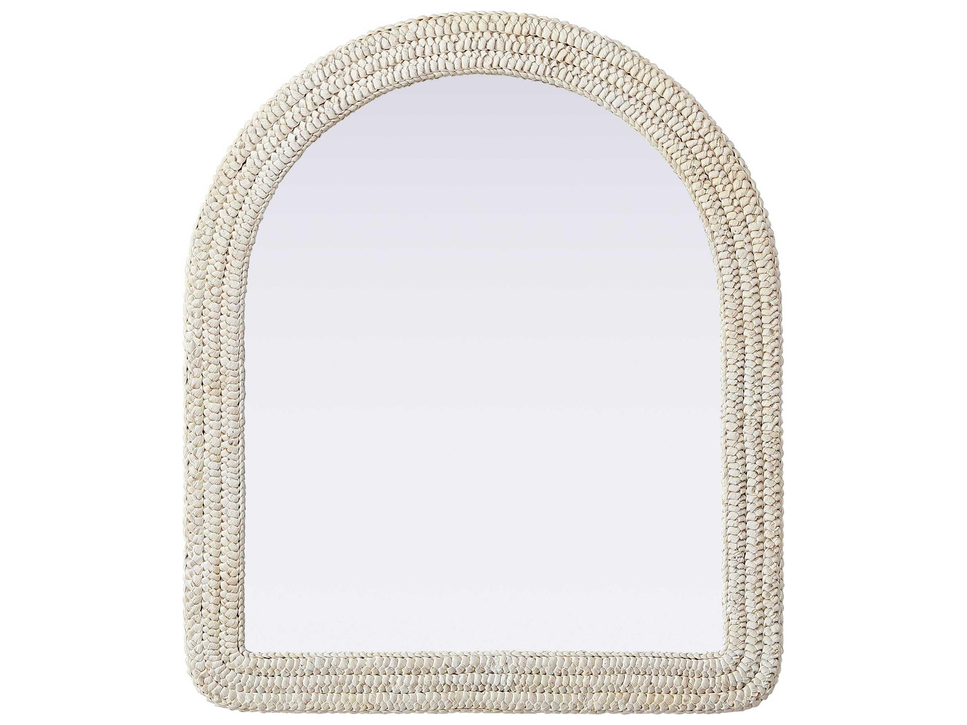 Elegant Lighting Marlowe Linen White Arch Wall Mirror