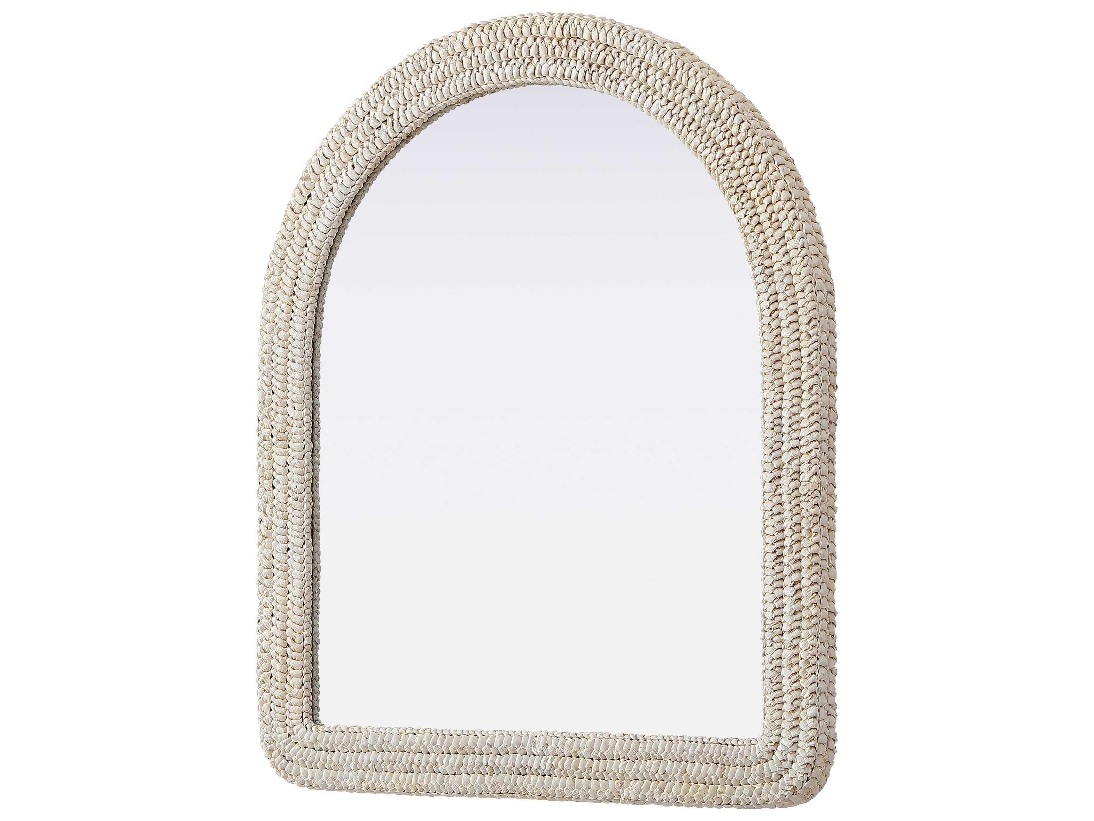 Elegant Lighting Marlowe Linen White Arch Wall Mirror