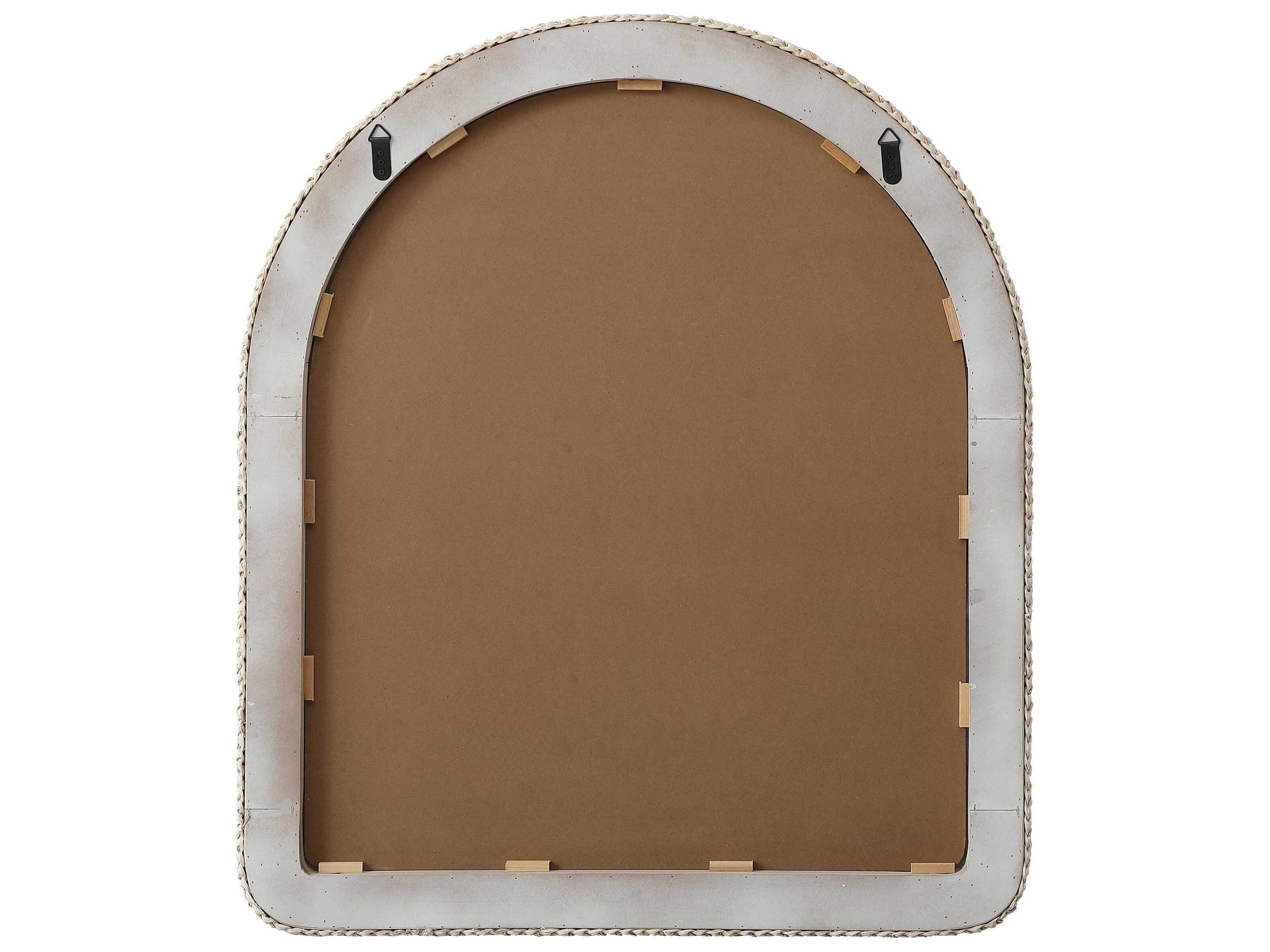 Elegant Lighting Marlowe Linen White Arch Wall Mirror