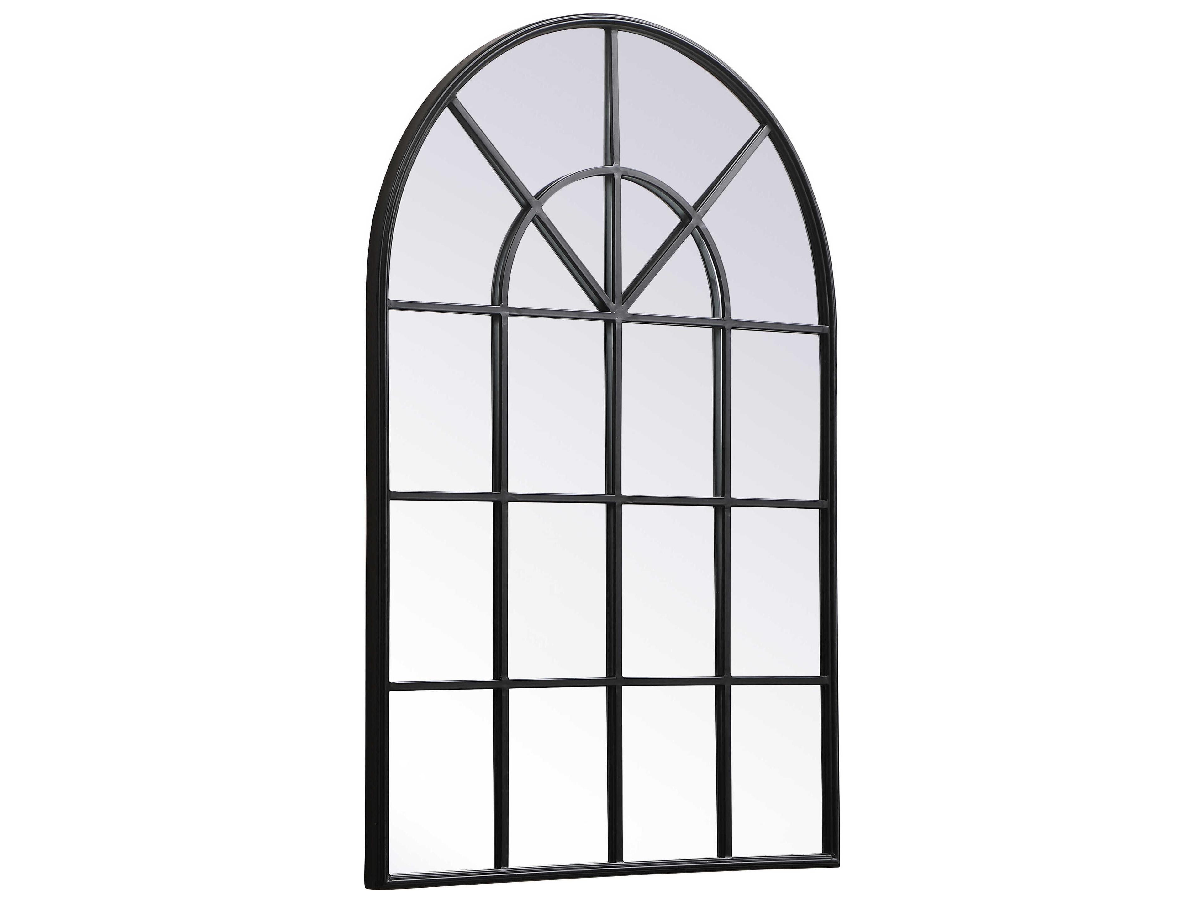 Elegant Lighting Motif Black Wall Mirror