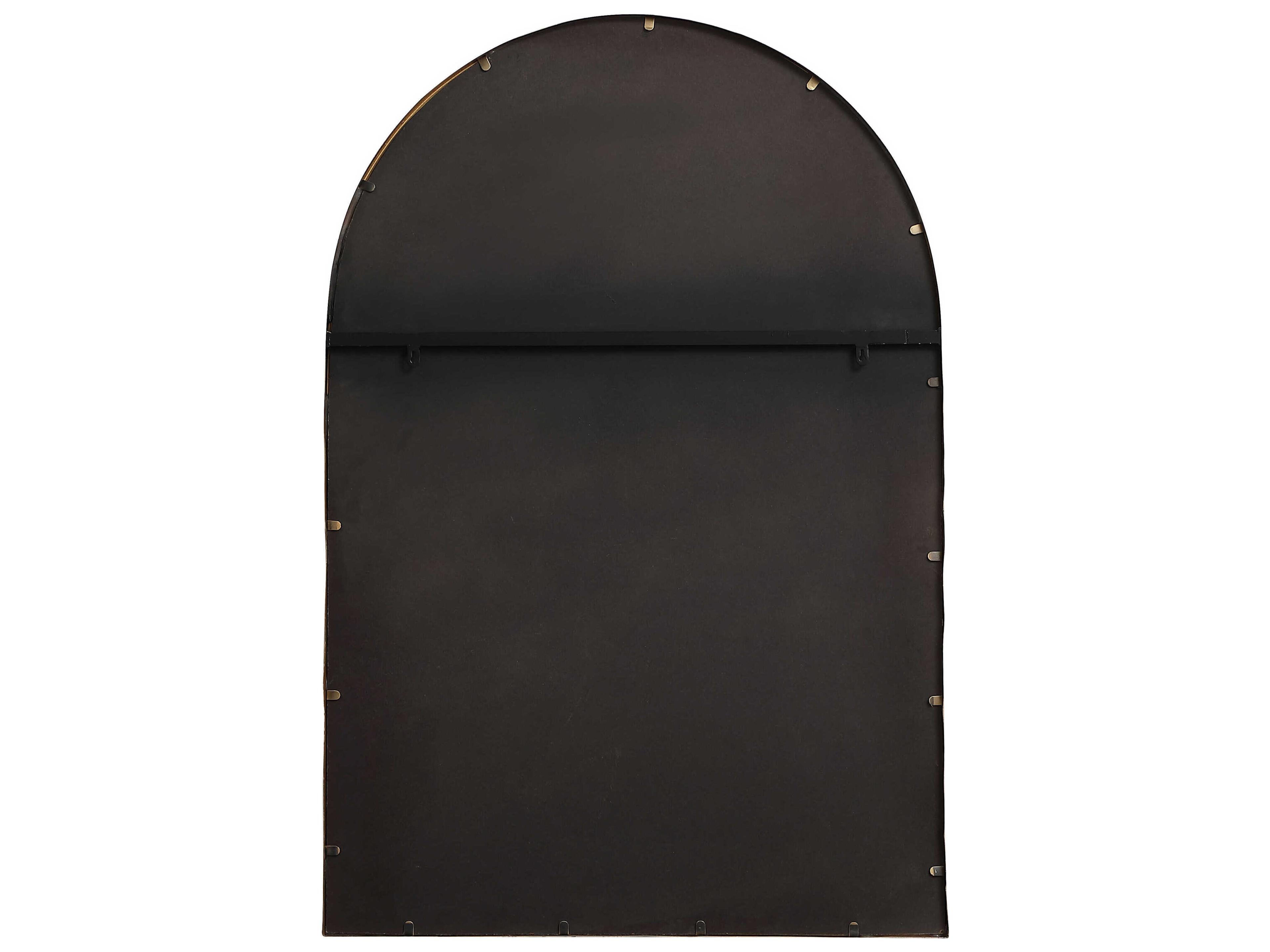 Elegant Lighting Motif Brass Wall Mirror