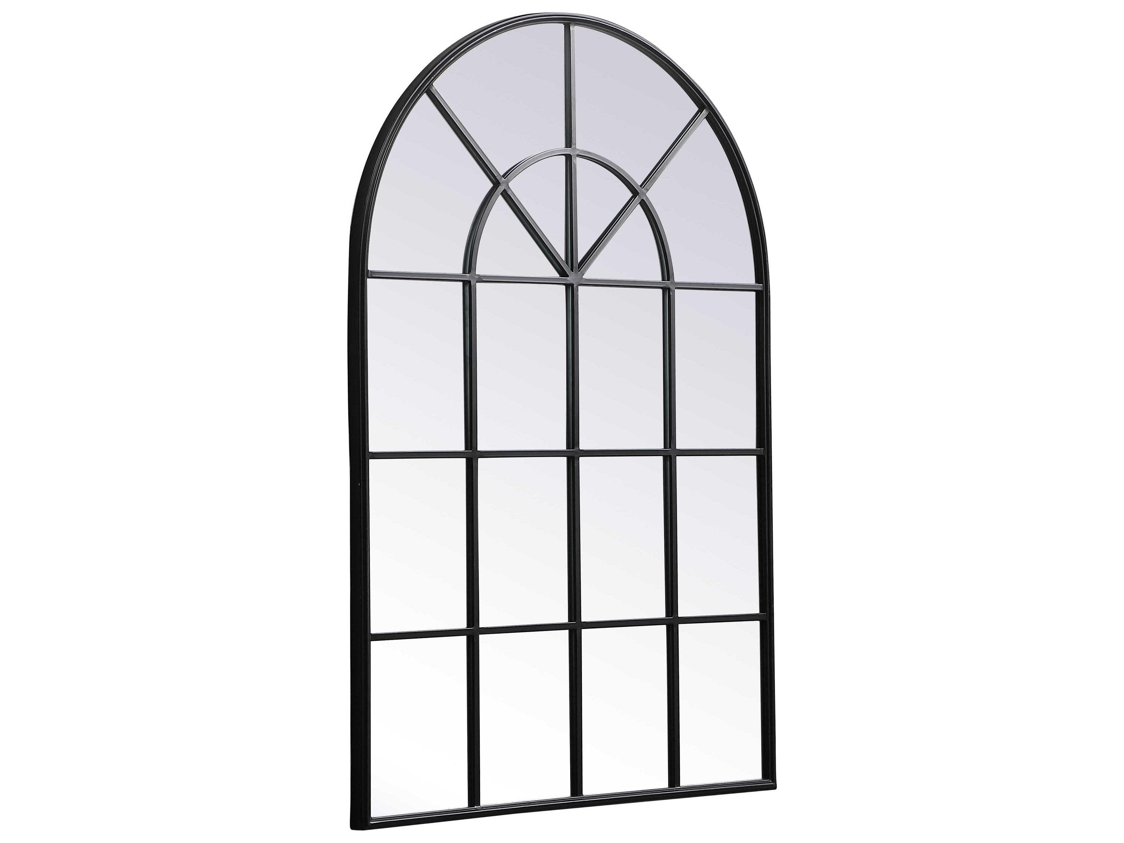 Elegant Lighting Motif Black Wall Mirror