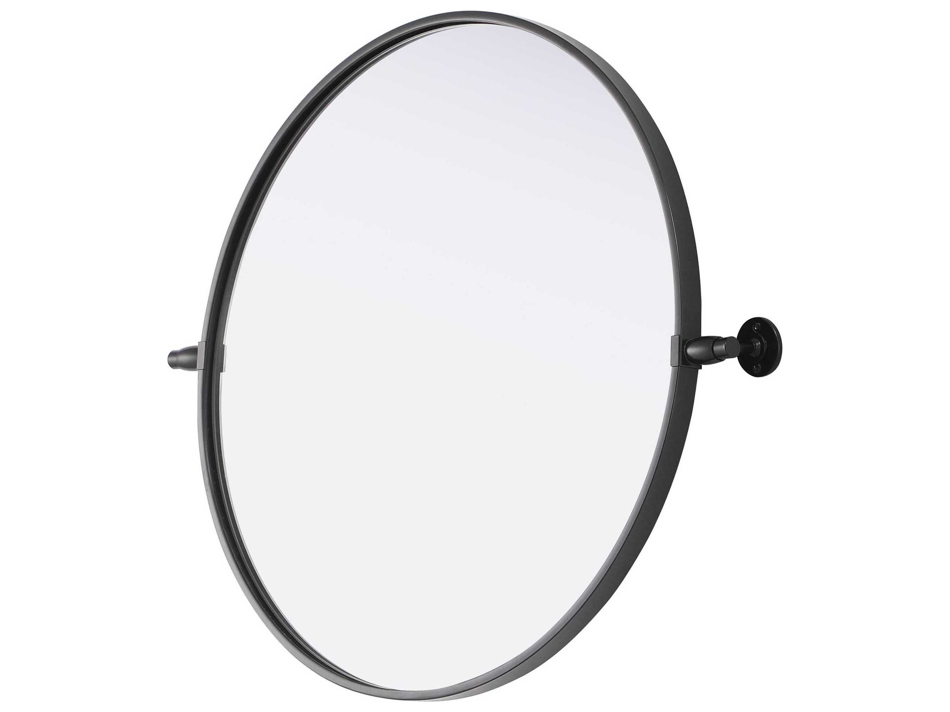 Elegant Lighting Amoura Black Round Wall Mirror