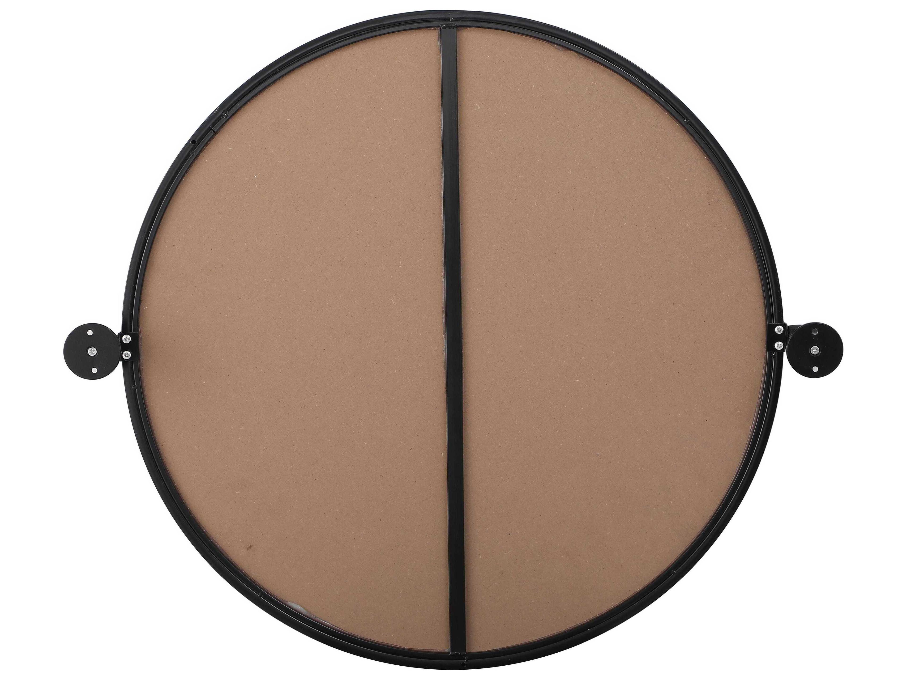 Elegant Lighting Amoura Black Round Wall Mirror