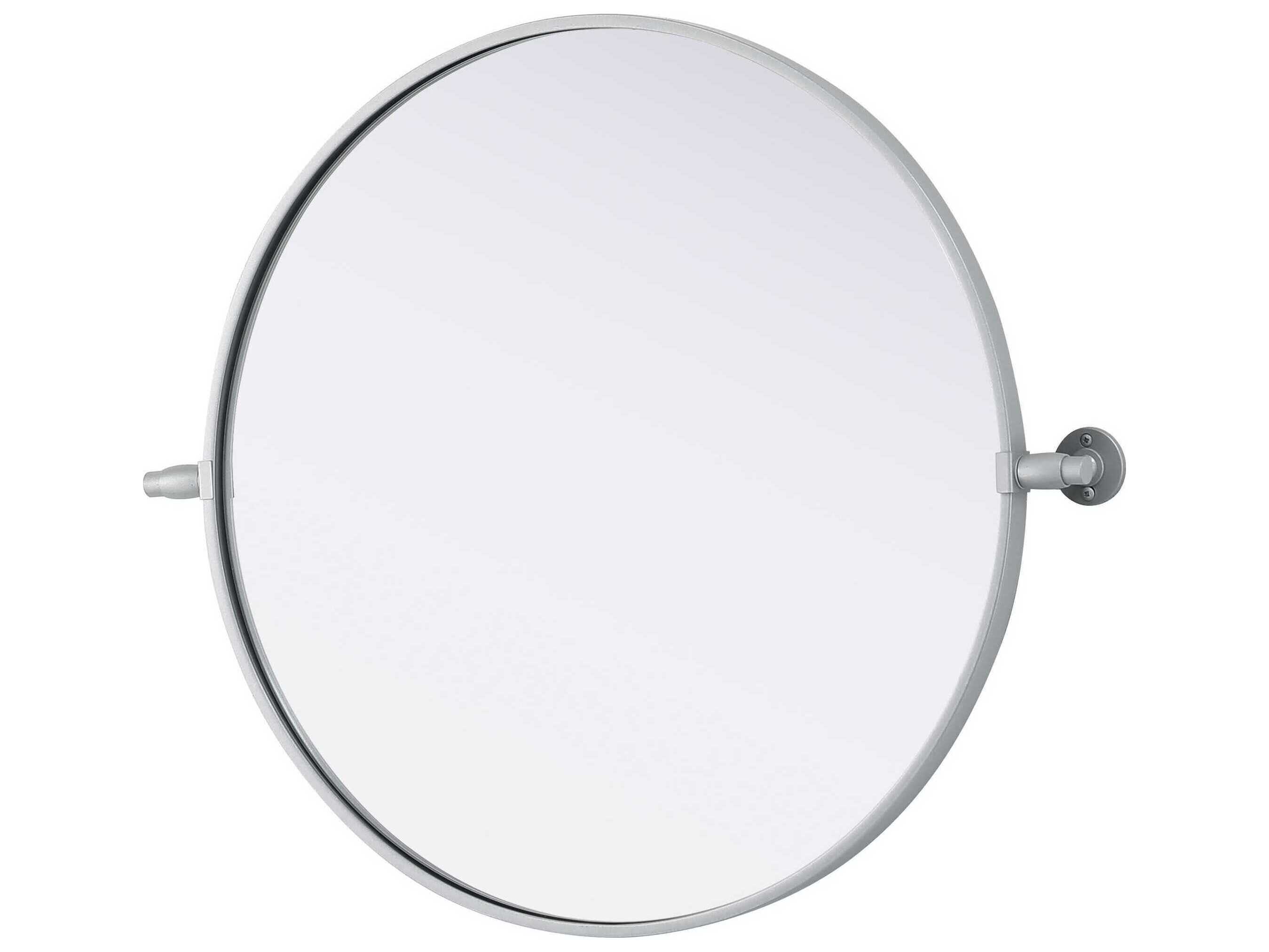 Elegant Lighting Amoura Silver Round Wall Mirror