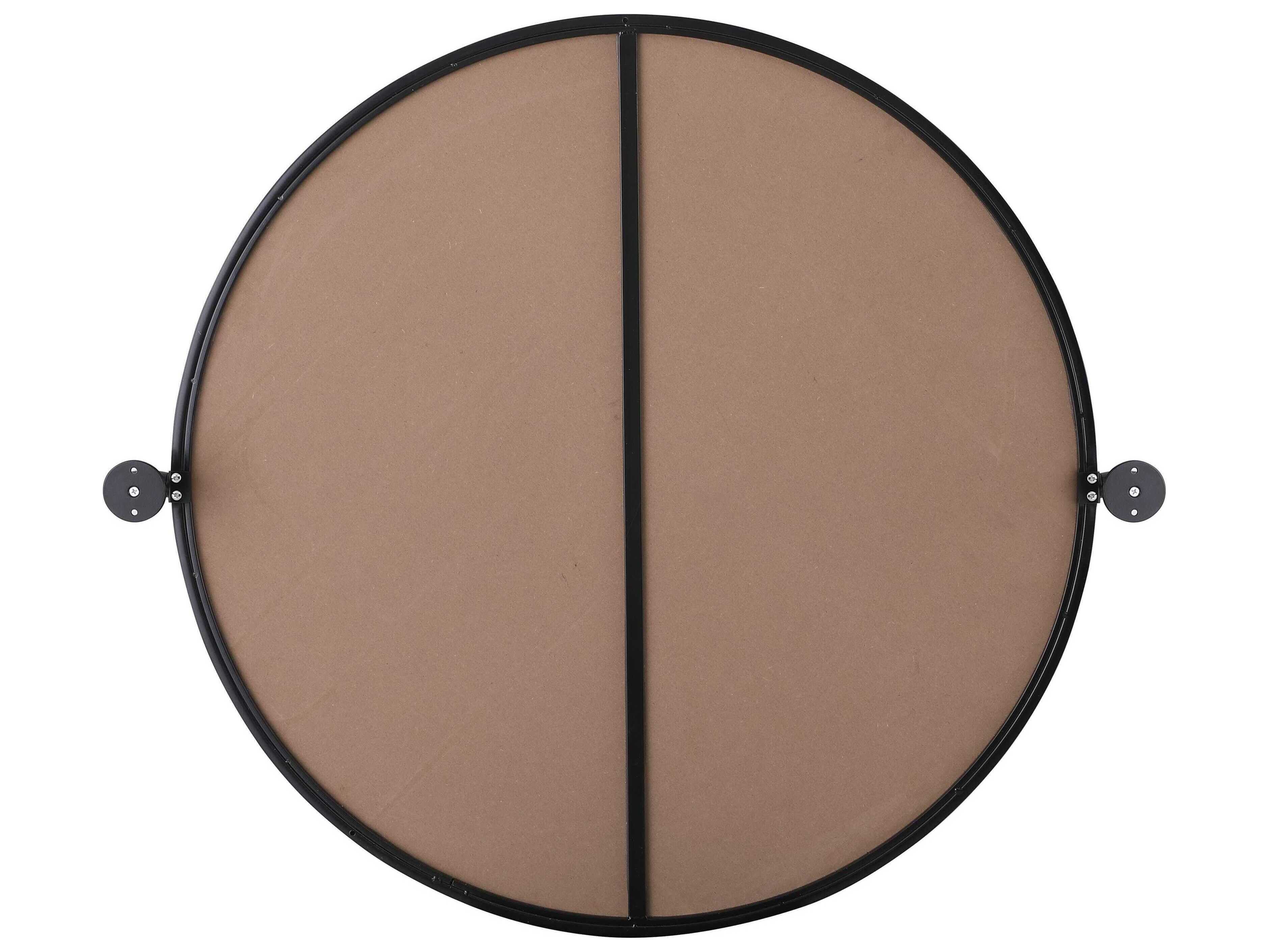 Elegant Lighting Amoura Black Round Wall Mirror