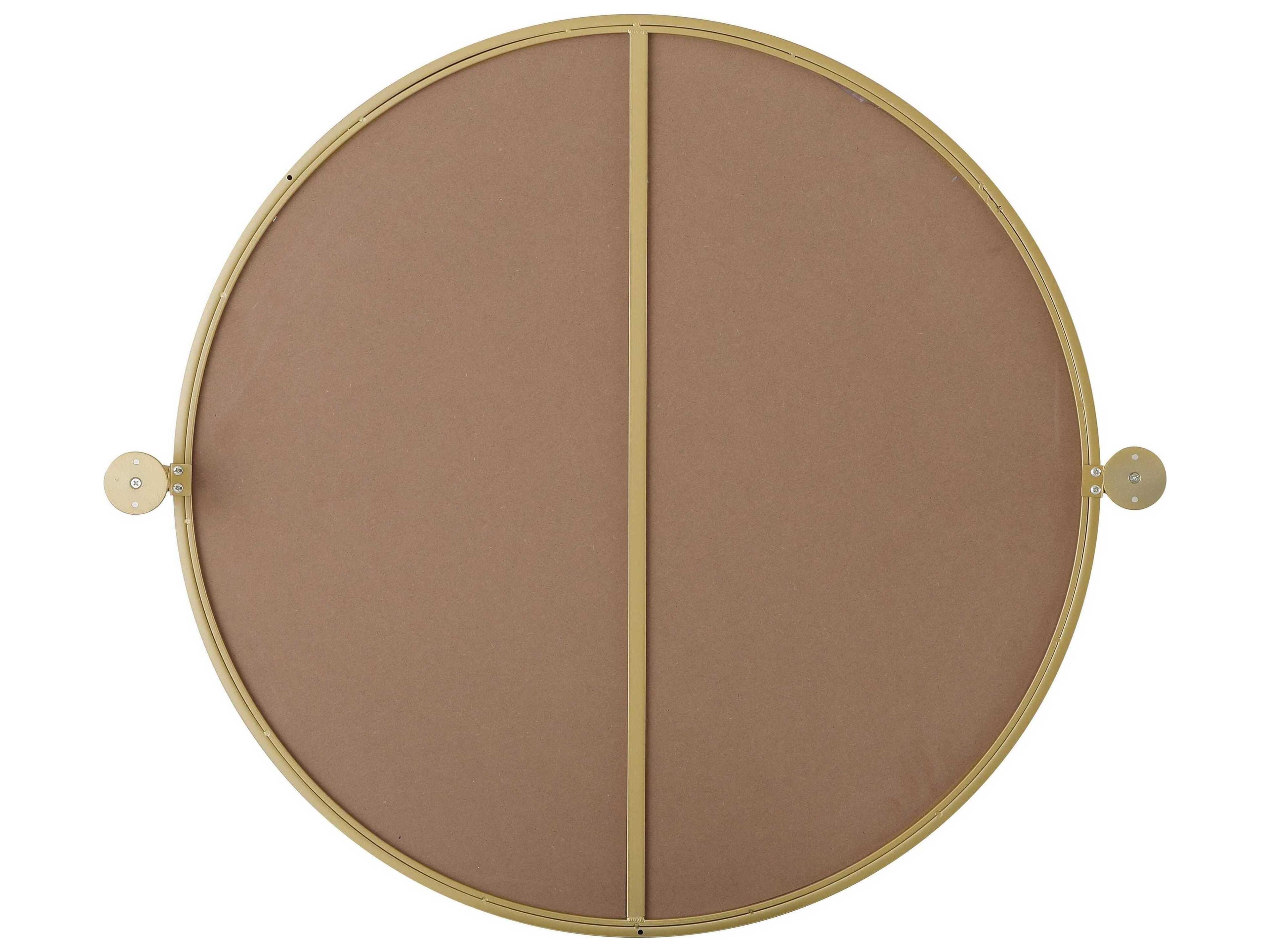 Elegant Lighting Amoura Brass Round Wall Mirror