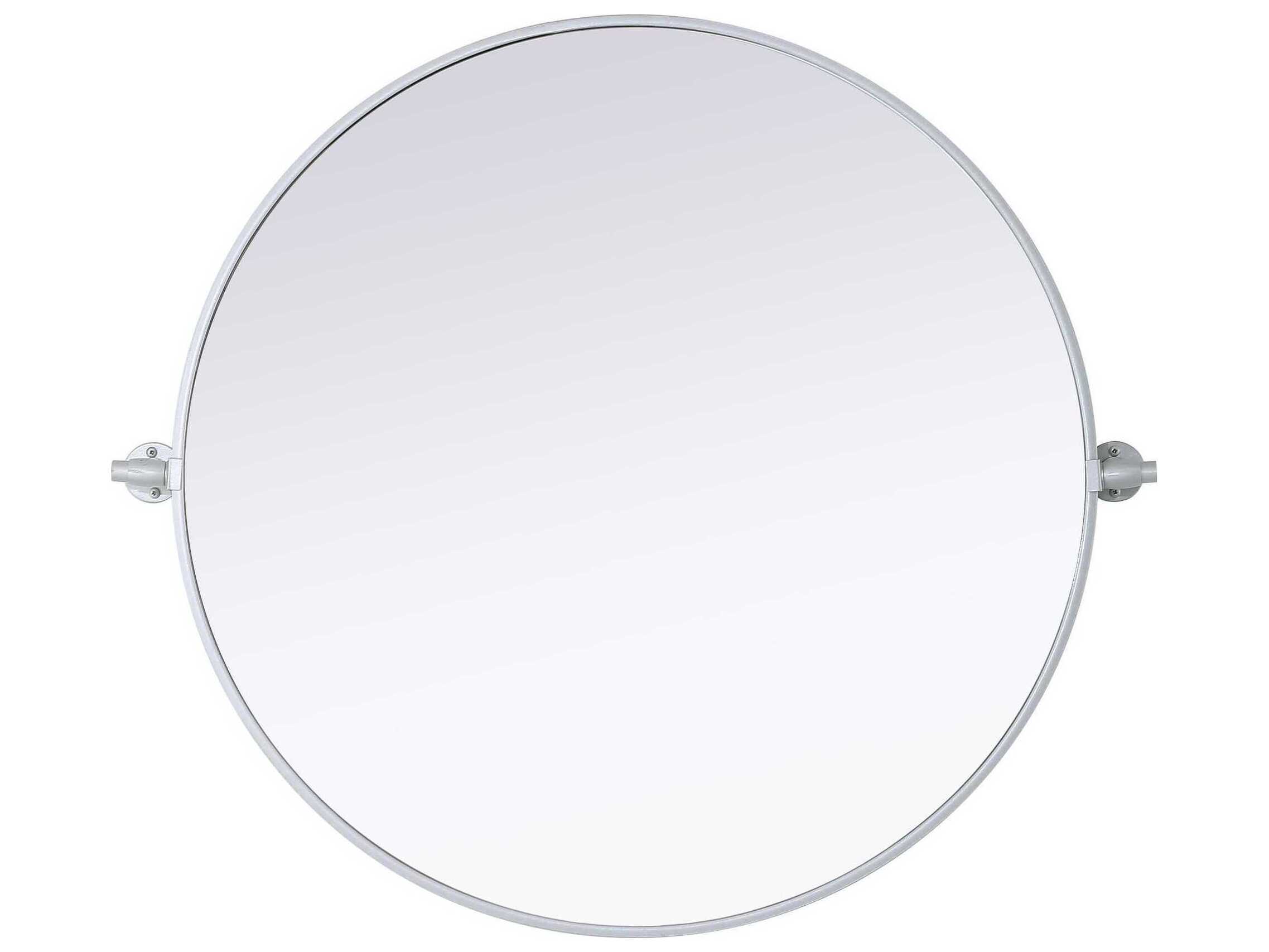 Elegant Lighting Amoura Silver Round Wall Mirror