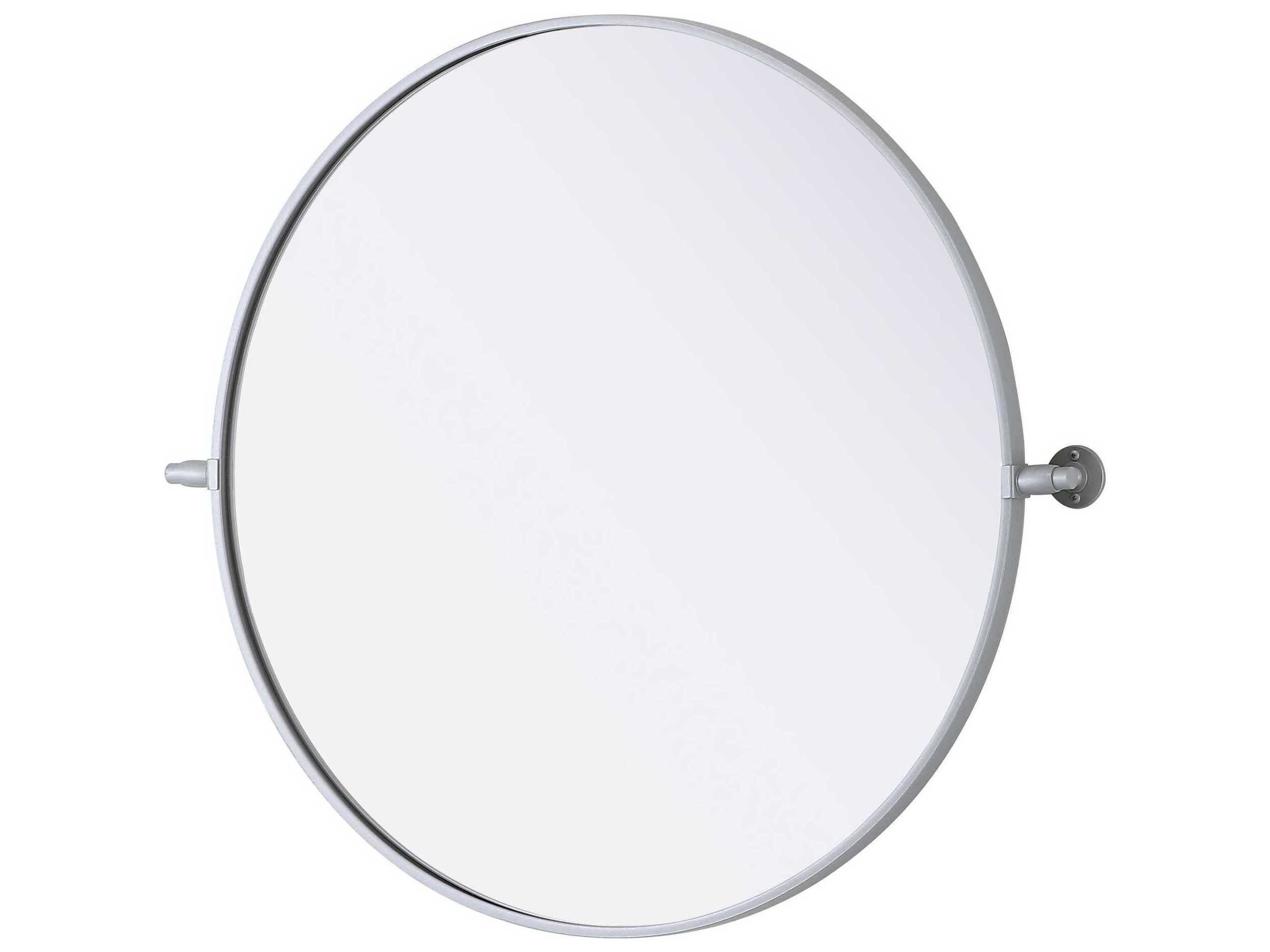 Elegant Lighting Amoura Silver Round Wall Mirror